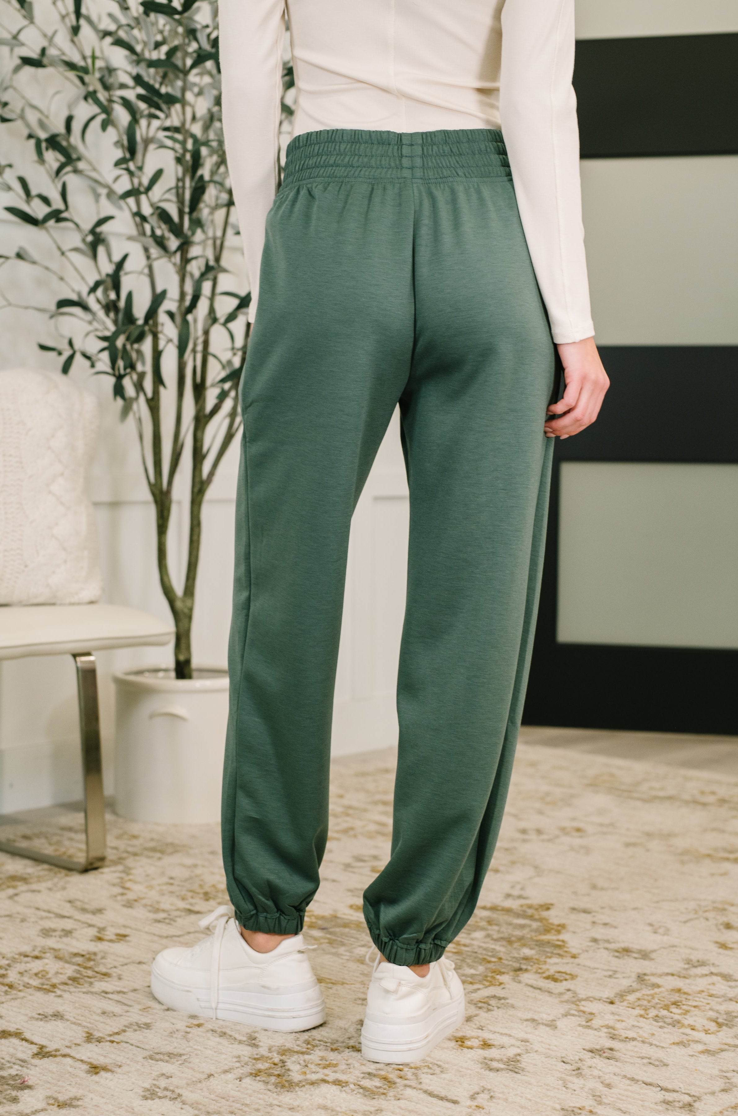 Every Second, Every Hour Jogger Bottoms in Dark Forest-Womens-Stay Foxy Boutique, Florissant, Missouri