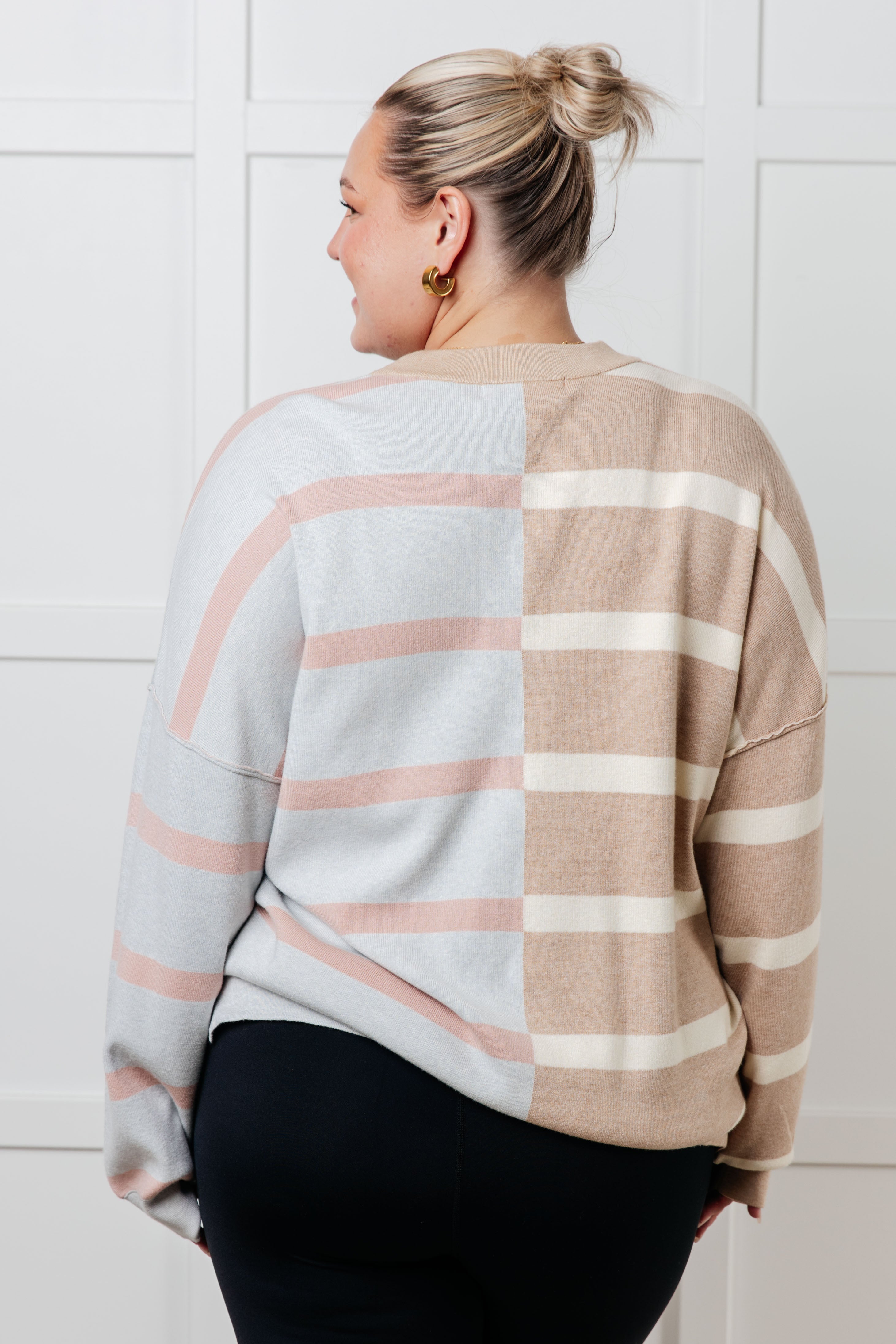 Exceptional Thought Striped Patchwork Sweater-Tops-Stay Foxy Boutique, Florissant, Missouri
