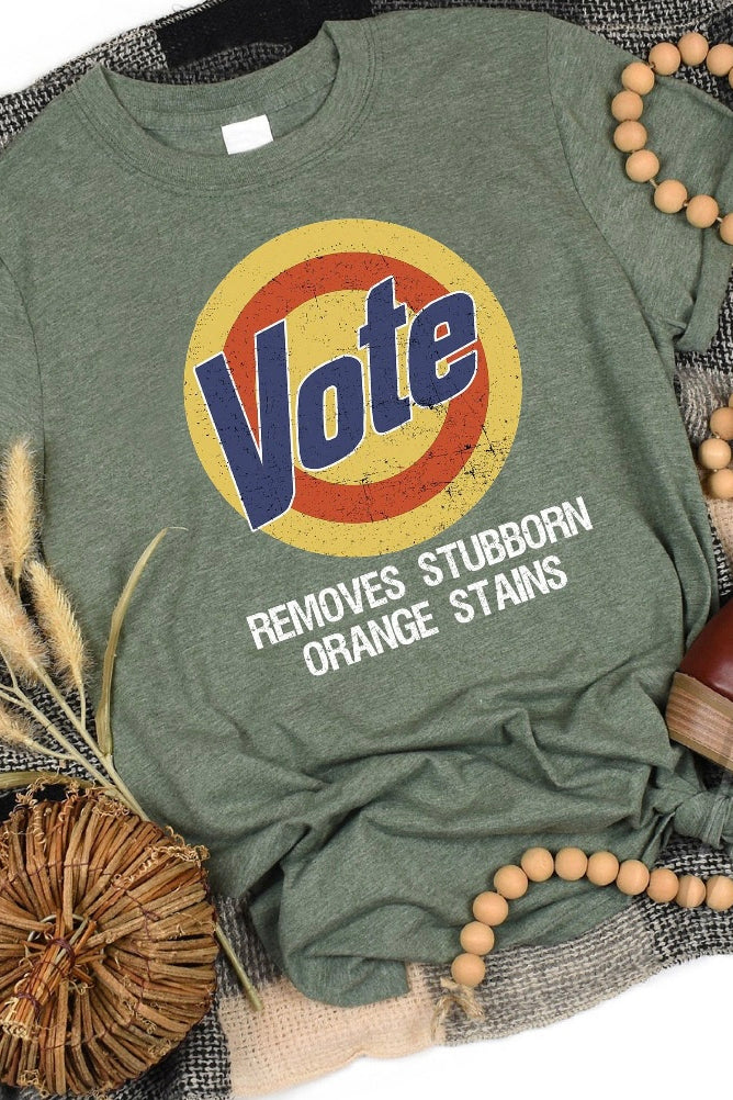 Vote Stains Graphic T shirt-Graphic T-Stay Foxy Boutique, Florissant, Missouri