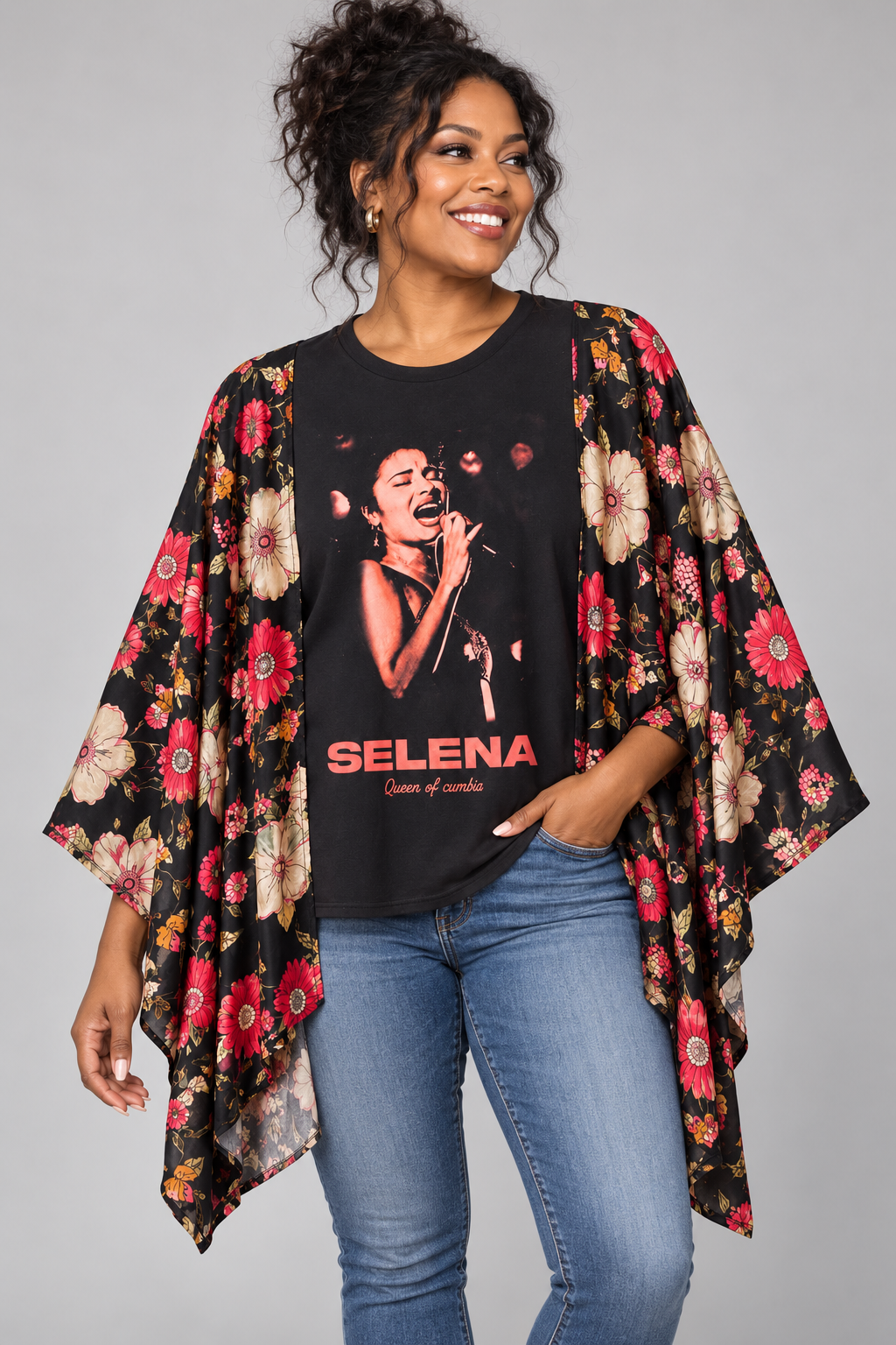Selina | The Becoming Flowy Kimono Top 2 Scoops-Stay Foxy Boutique, Florissant, Missouri