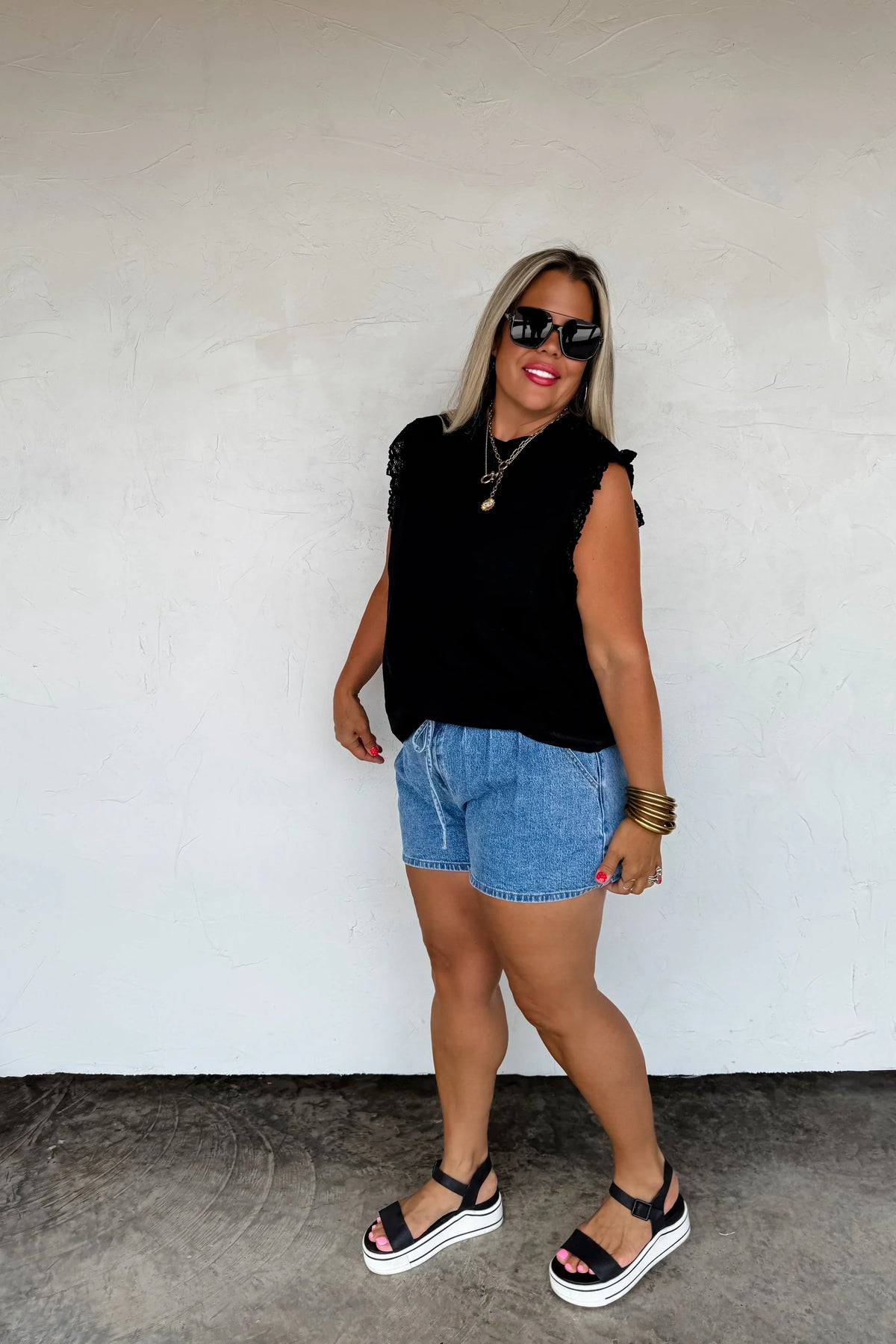 PREORDER: Sweet Lace Days Tee-Womens-Stay Foxy Boutique, Florissant, Missouri