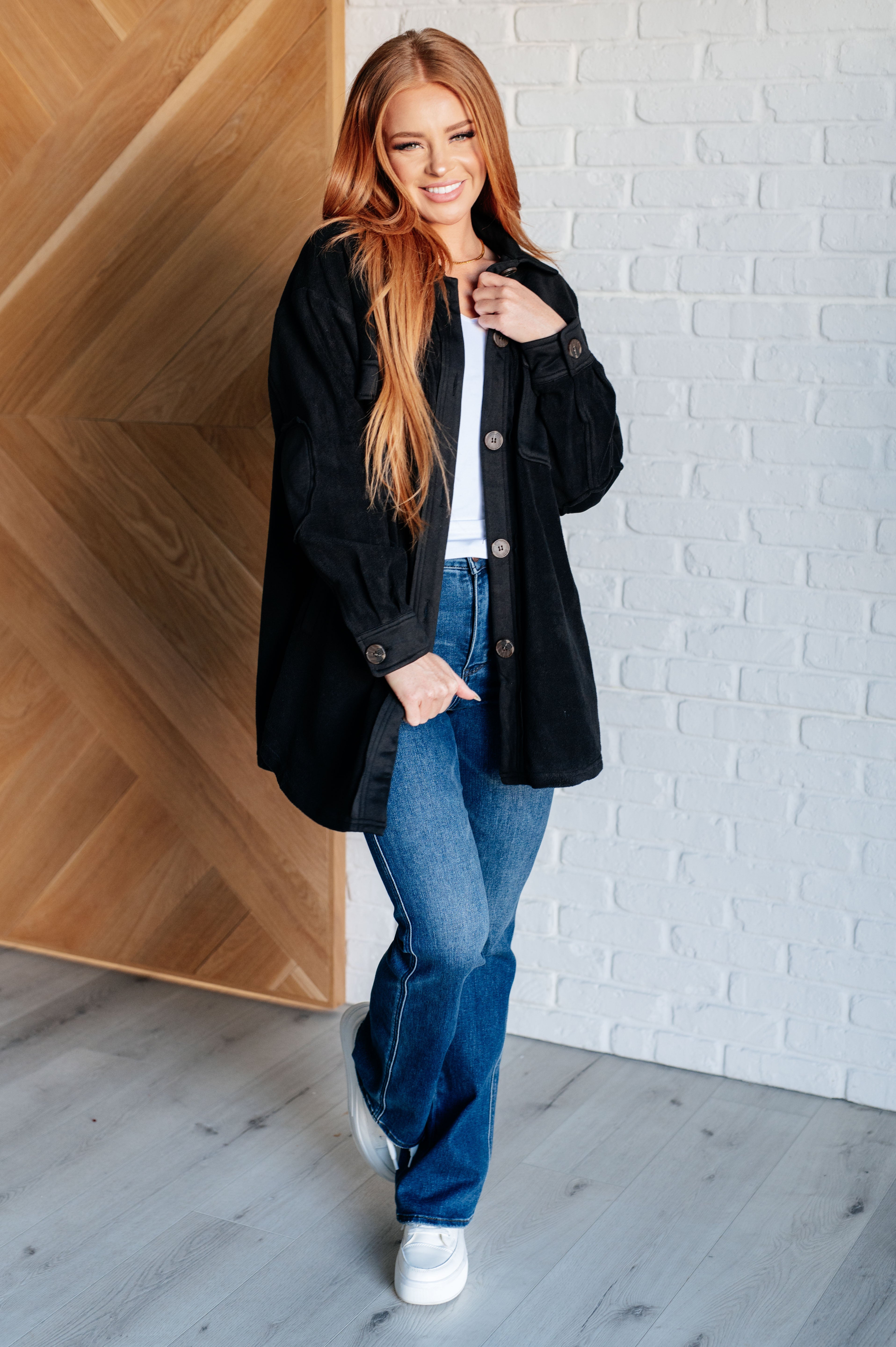 Fantastic in Fleece Jacket in Black-Layers-Stay Foxy Boutique, Florissant, Missouri