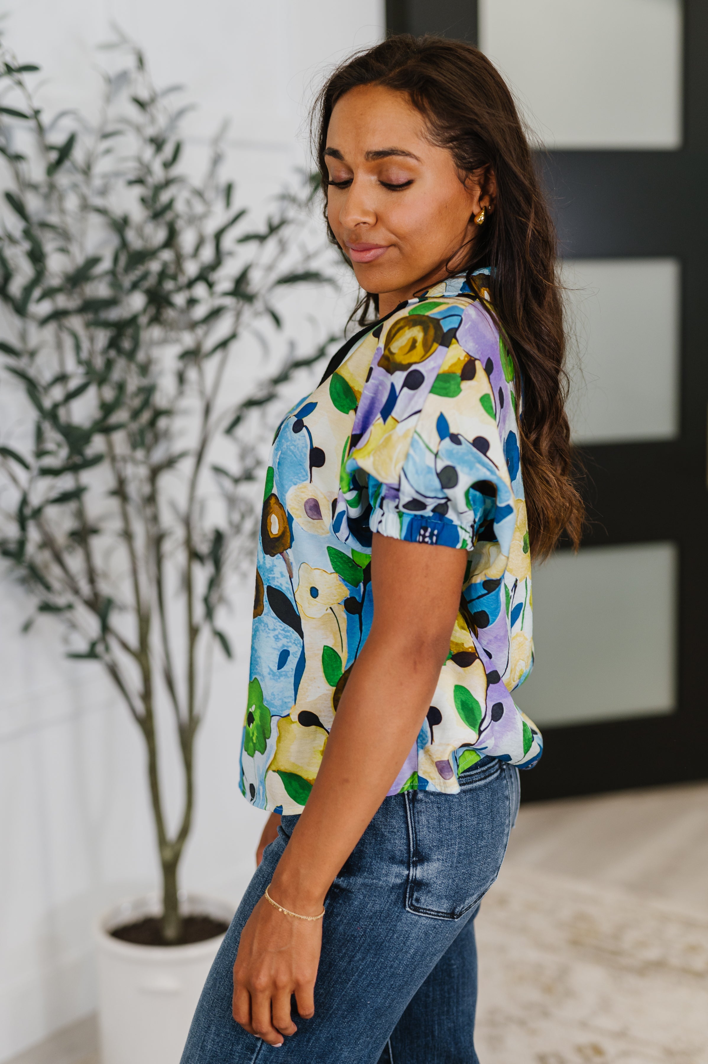 Fielding Questions Floral Top-Womens-Stay Foxy Boutique, Florissant, Missouri