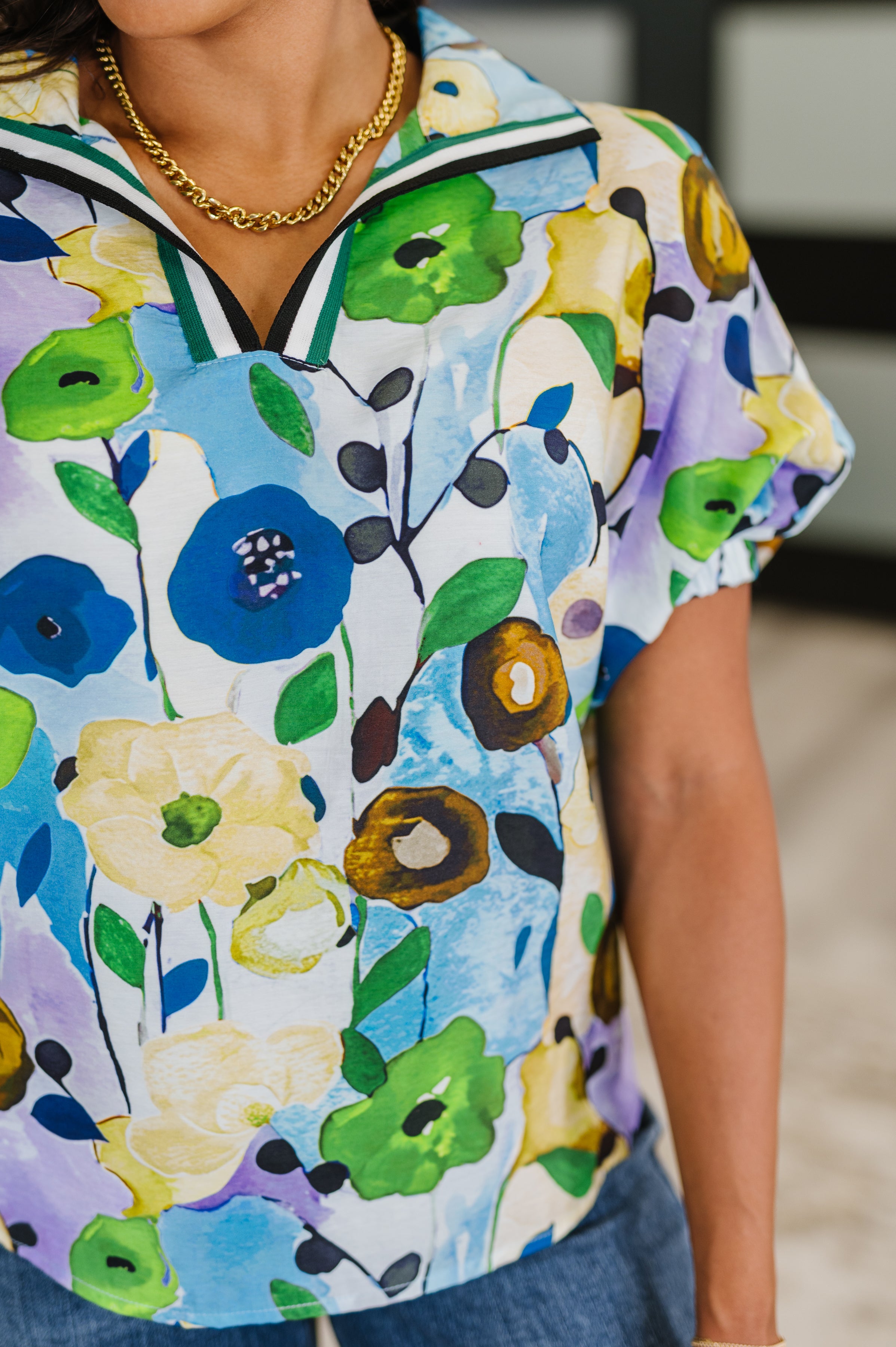 Fielding Questions Floral Top-Womens-Stay Foxy Boutique, Florissant, Missouri