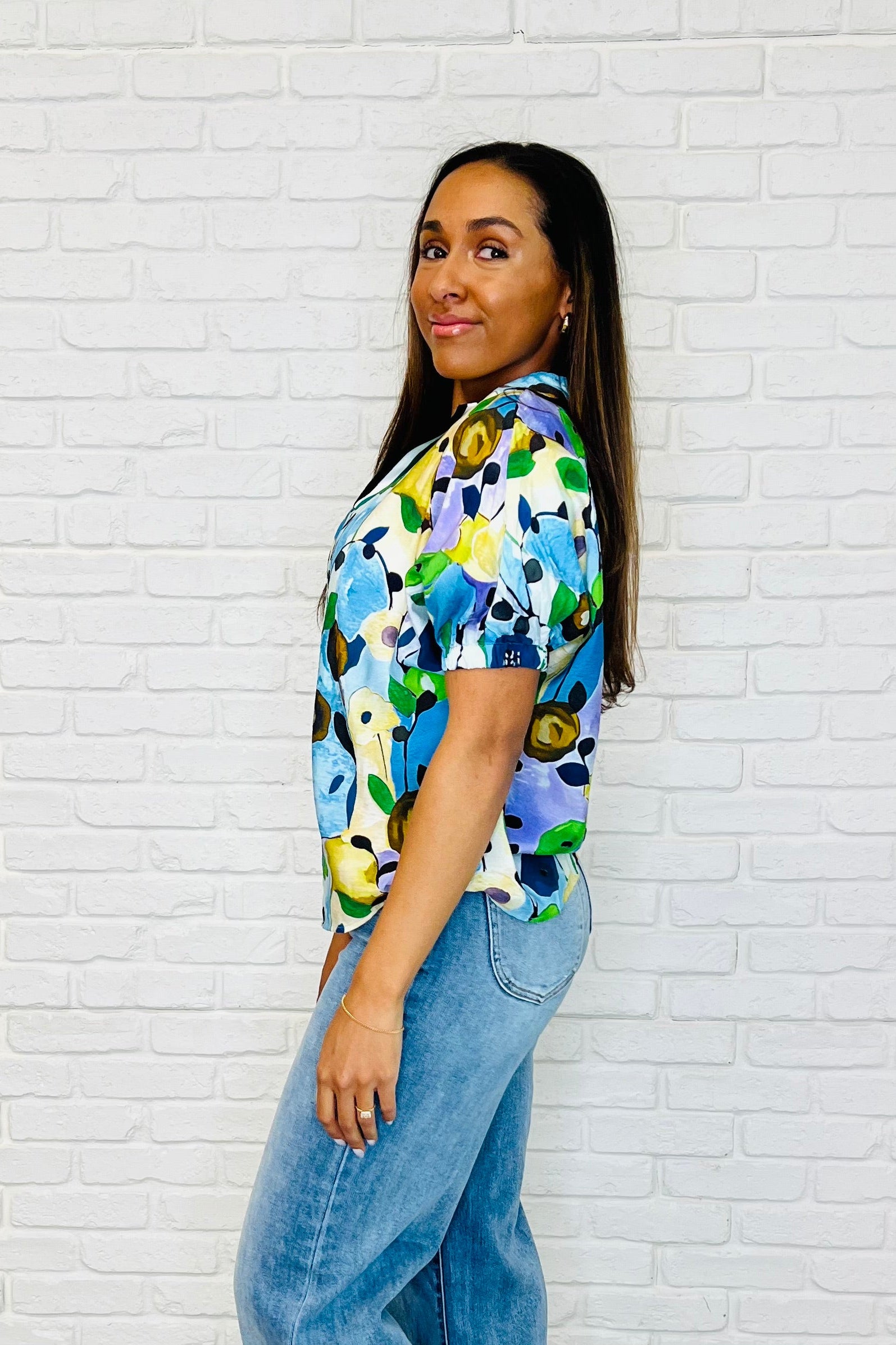 Fielding Questions Floral Top-Womens-Stay Foxy Boutique, Florissant, Missouri