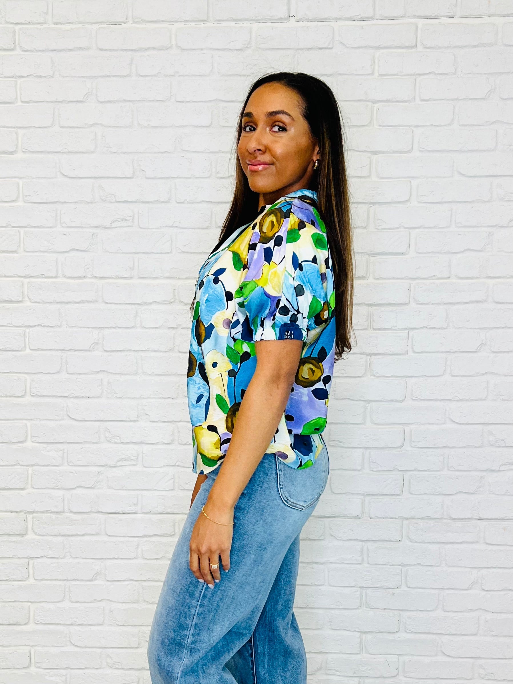 Fielding Questions Floral Top-Womens-Stay Foxy Boutique, Florissant, Missouri
