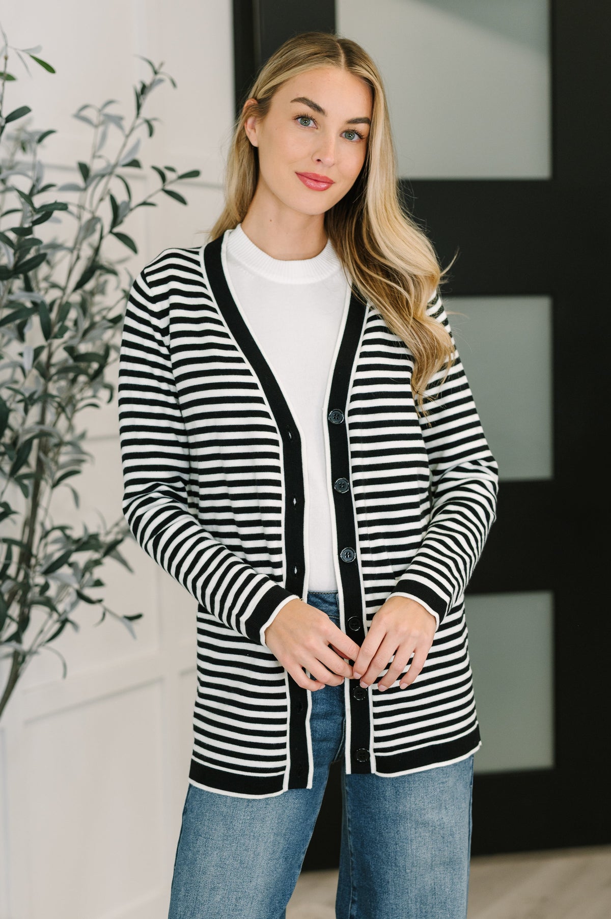 Finagle Your Way Striped Cardigan-Womens-Stay Foxy Boutique, Florissant, Missouri