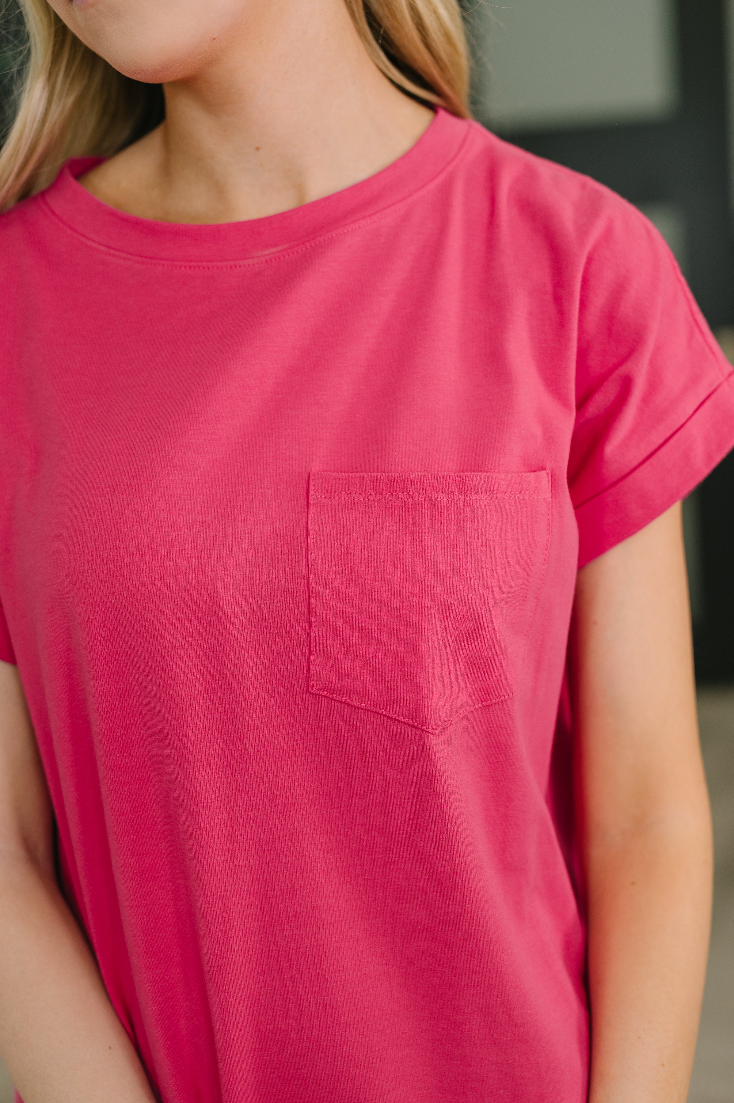 Fix You Right Up Short Sleeve Midi Dress in Hot Pink-Womens-Stay Foxy Boutique, Florissant, Missouri