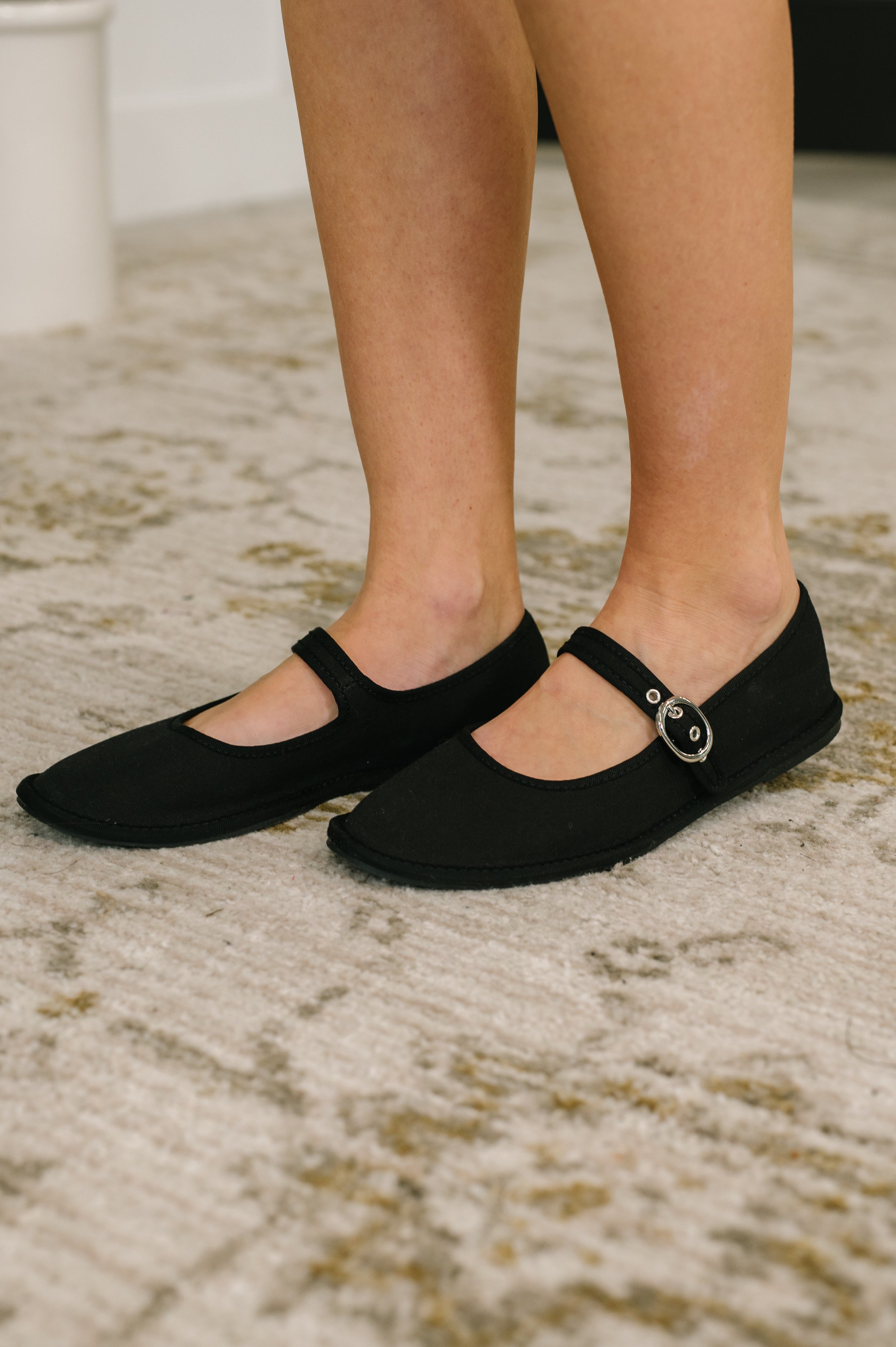 Fleta Buckle Flats in Black-Womens-Stay Foxy Boutique, Florissant, Missouri