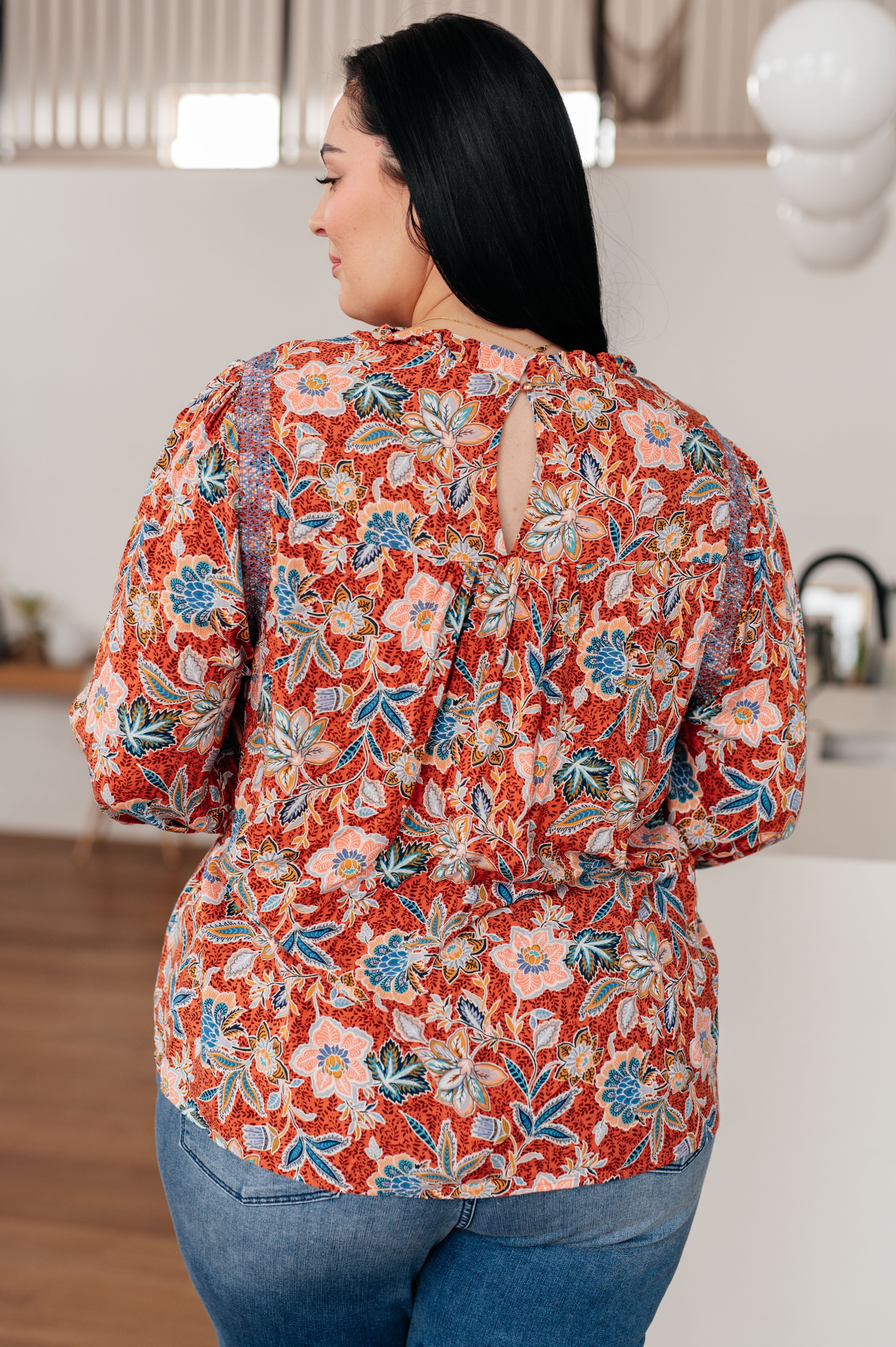 Floral Delight Blouse-Blouses-Stay Foxy Boutique, Florissant, Missouri