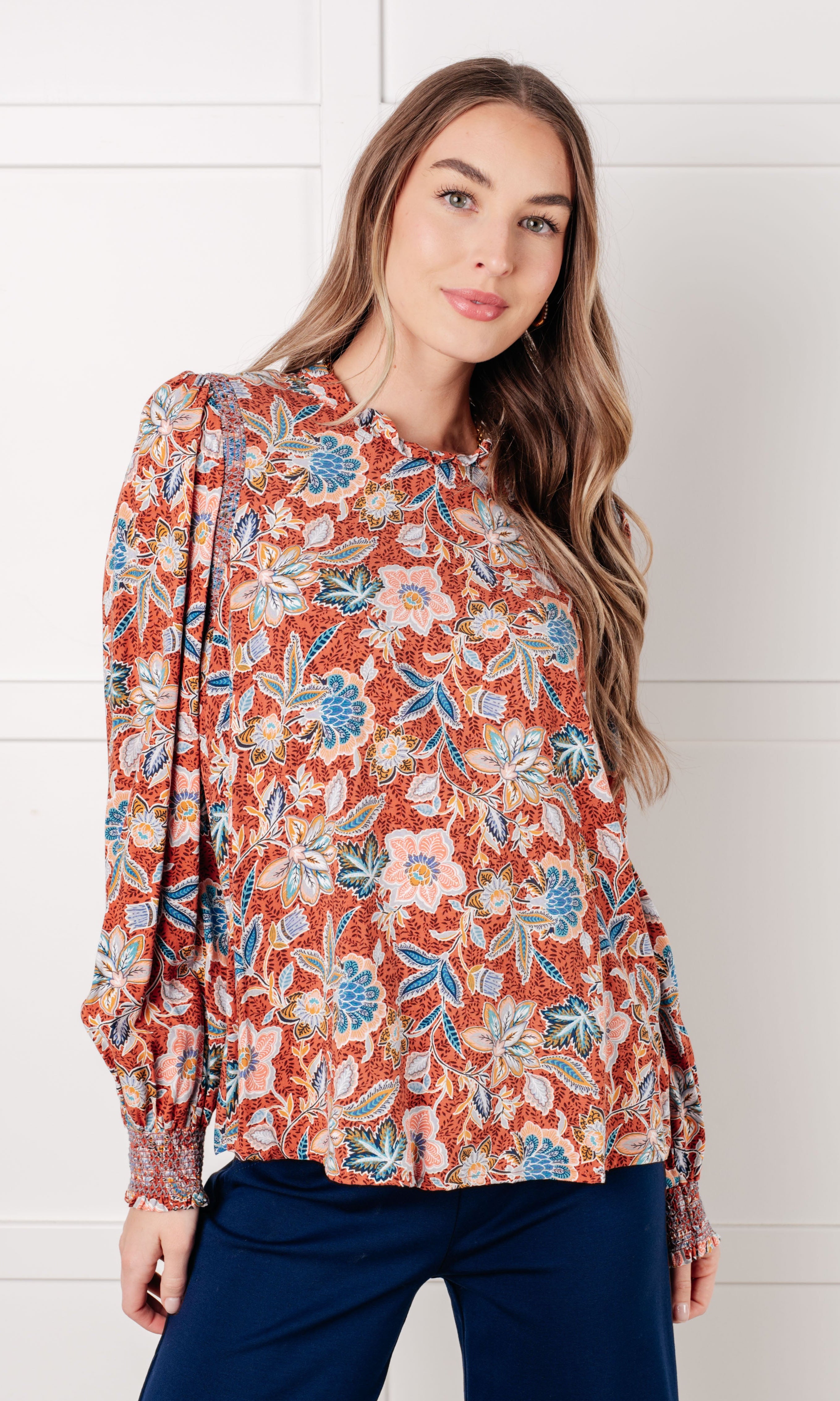 Floral Delight Blouse-Blouses-Stay Foxy Boutique, Florissant, Missouri