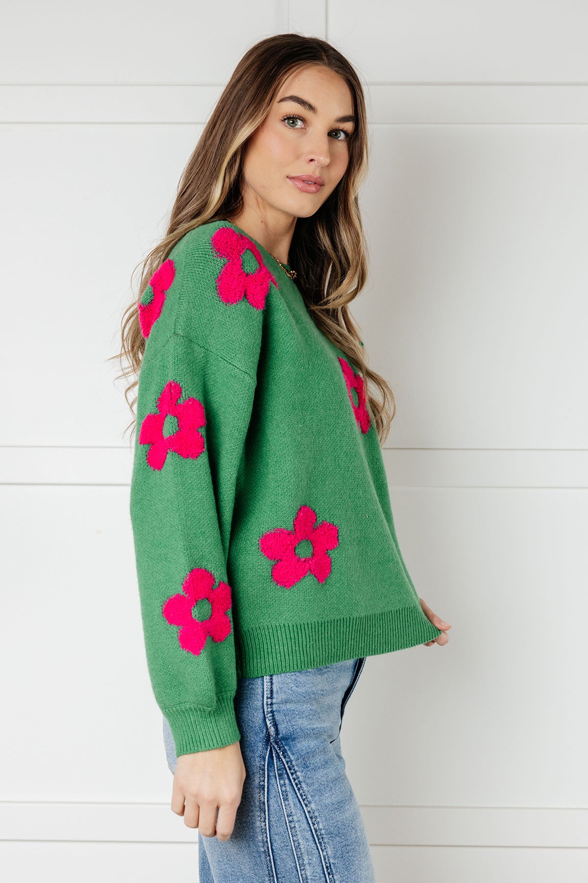 Follow Your Heart Drop Shoulder Sweater-Tops-Stay Foxy Boutique, Florissant, Missouri