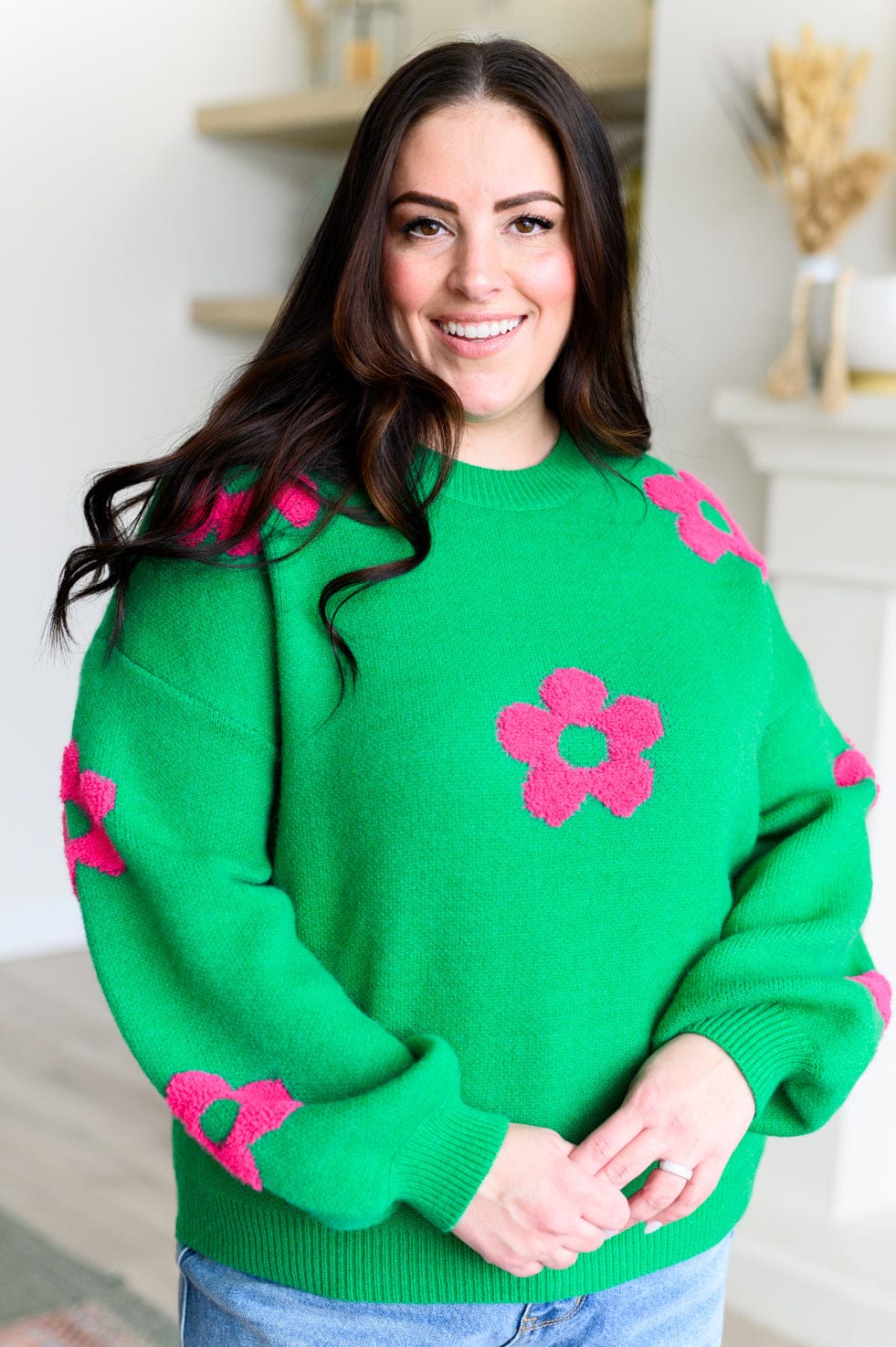 Follow Your Heart Drop Shoulder Sweater-Tops-Stay Foxy Boutique, Florissant, Missouri