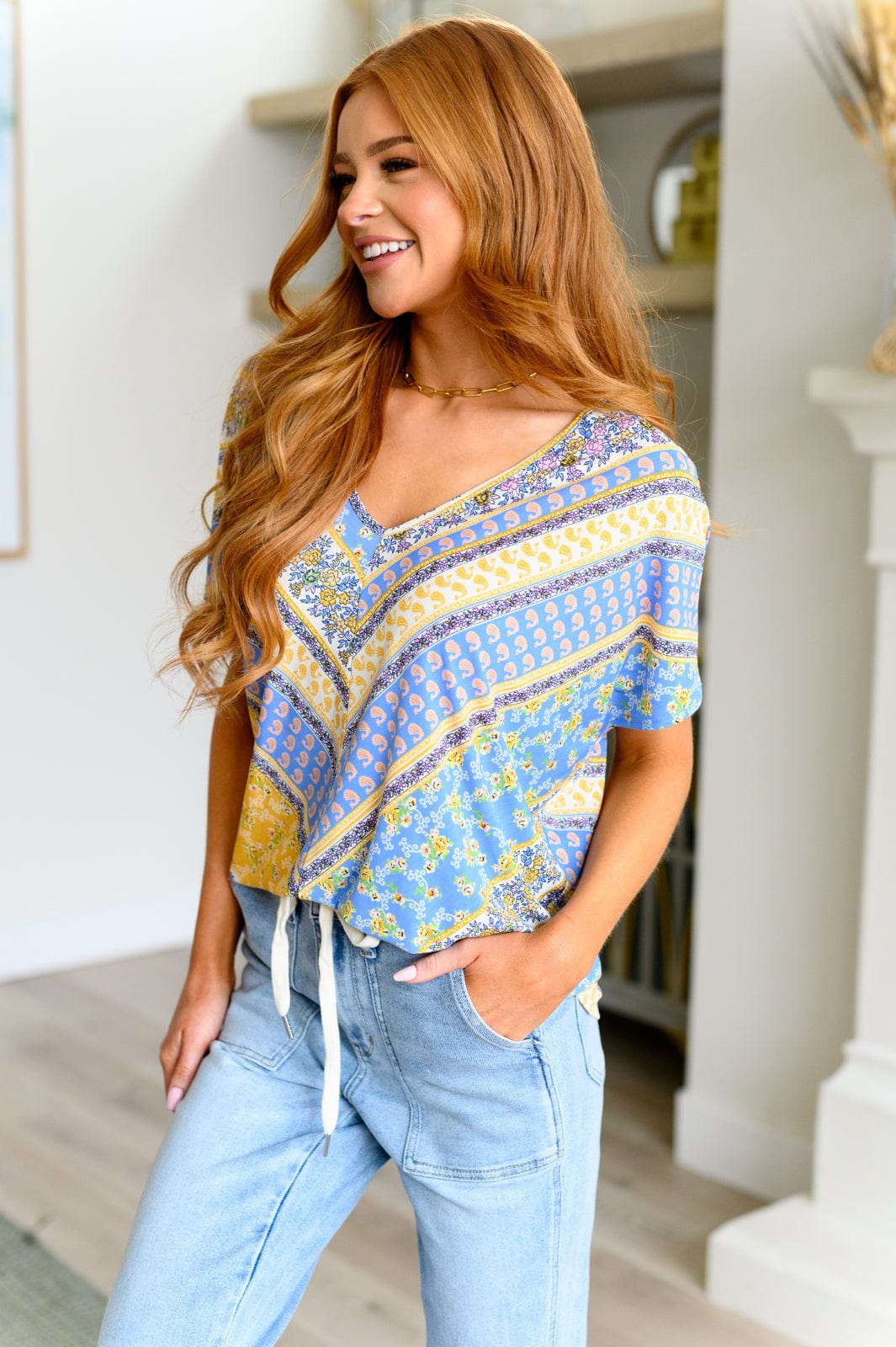 For All We Know V-Neck Blouse-Tops-Stay Foxy Boutique, Florissant, Missouri
