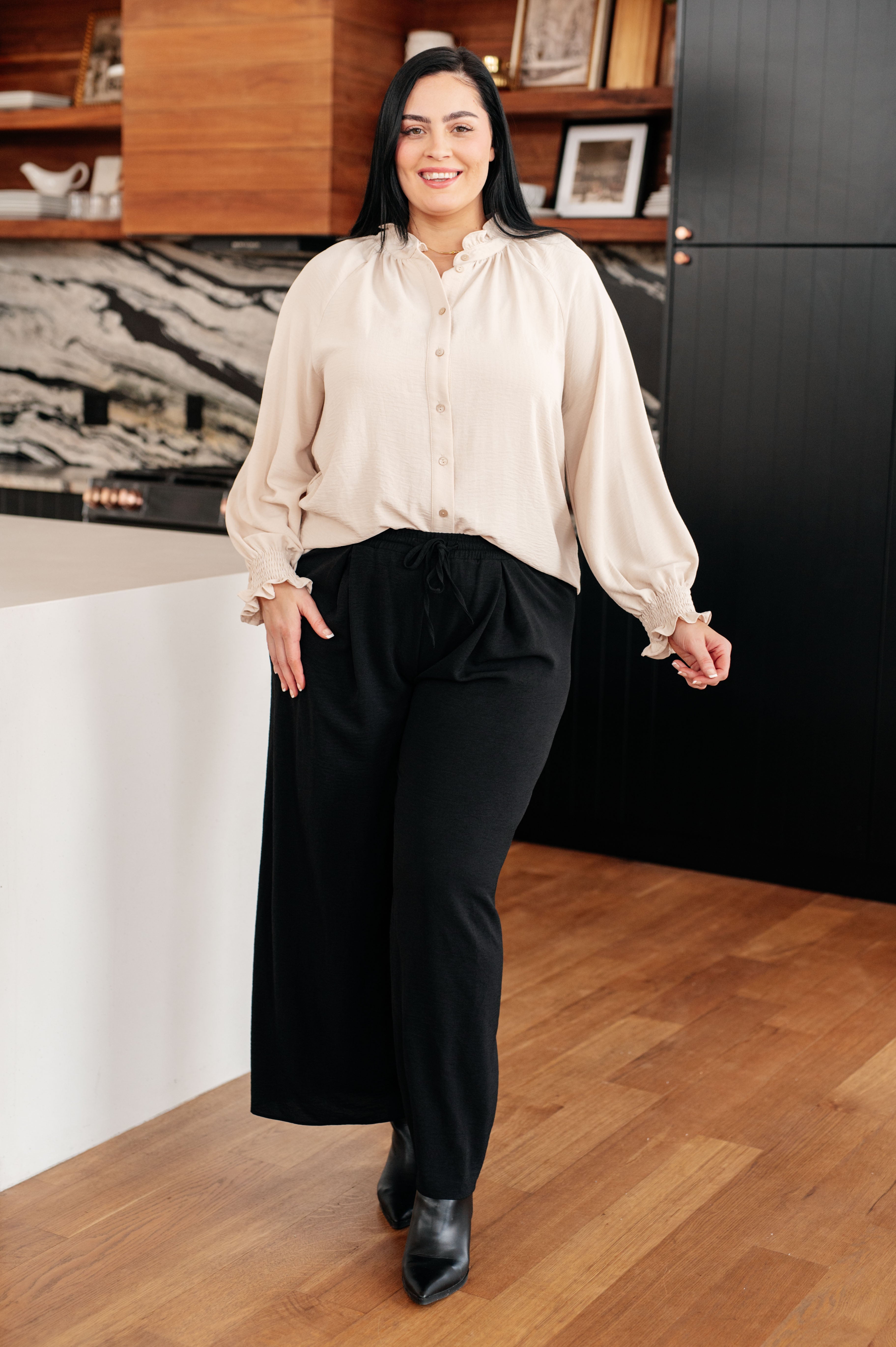 For You I Do Button Up Blouse-Tops-Stay Foxy Boutique, Florissant, Missouri