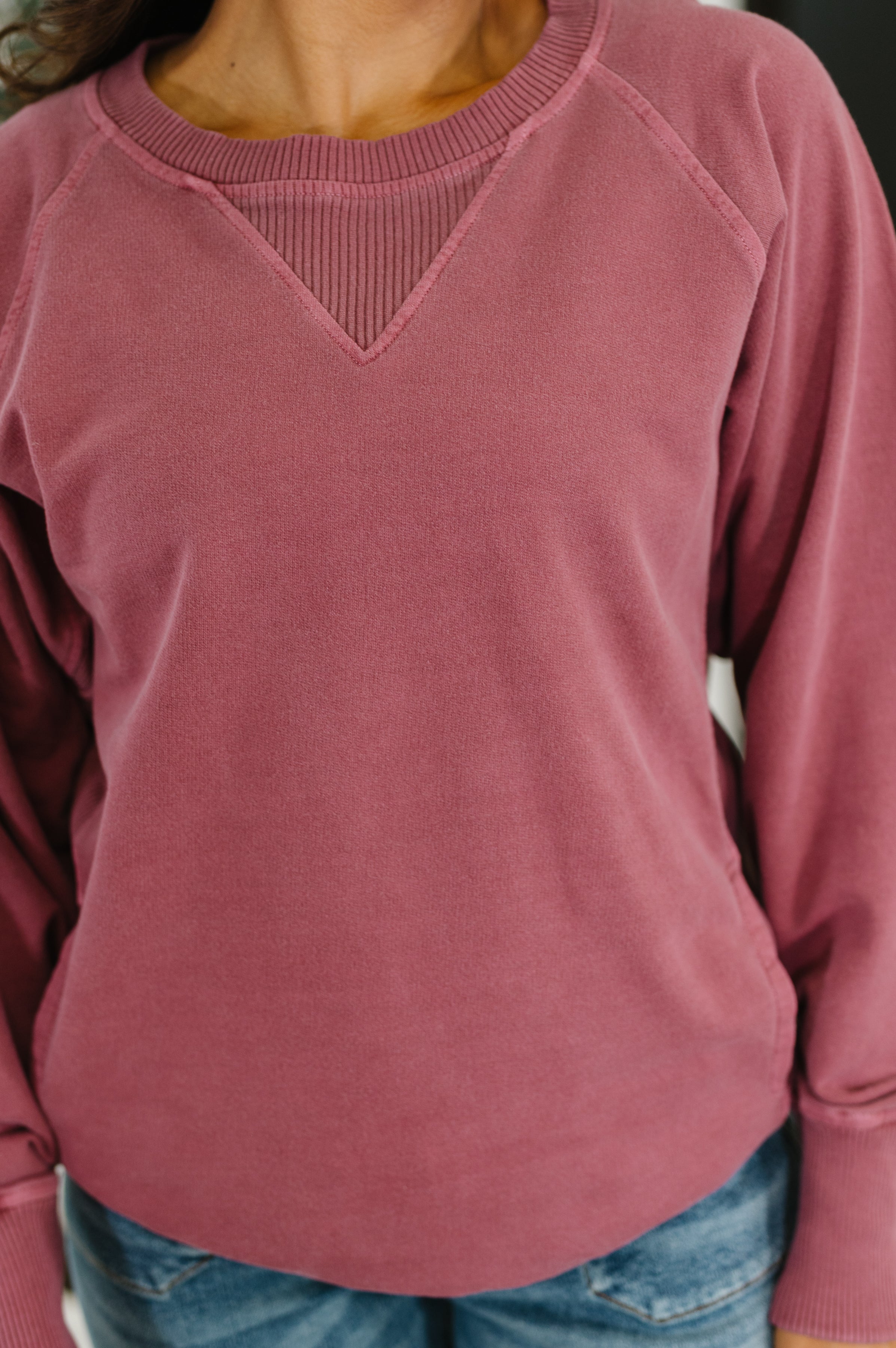 For the Experience Relaxed Pullover in Cabernet-Womens-Stay Foxy Boutique, Florissant, Missouri