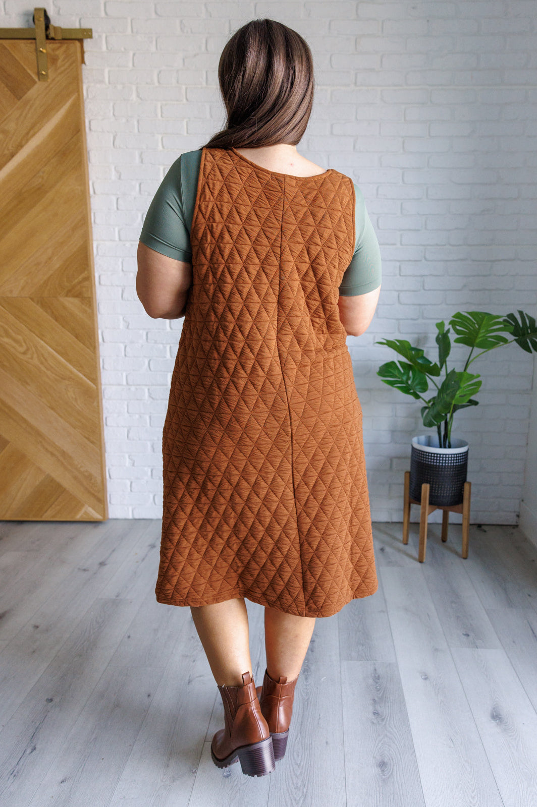 Free Falling Quilted Midi Dress-Dresses-Stay Foxy Boutique, Florissant, Missouri