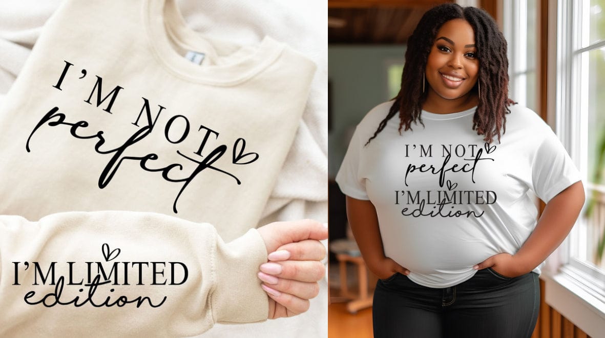 Not Perfect Graphic T (Image on arm if you choose long sleeve)-Graphic T-Stay Foxy Boutique, Florissant, Missouri