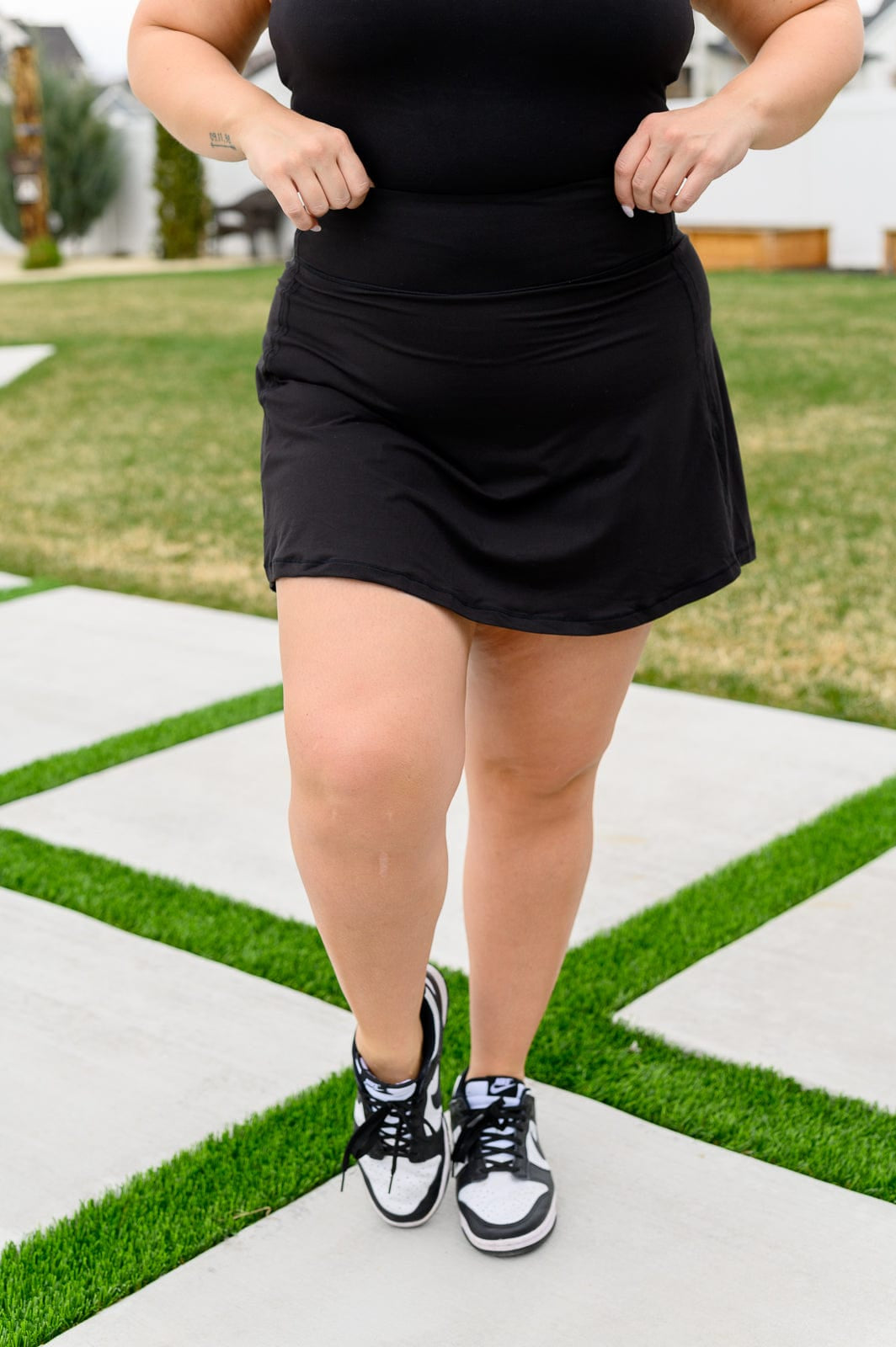 Game, Set and Match Tennis Skort in Black-Athleisure-Stay Foxy Boutique, Florissant, Missouri