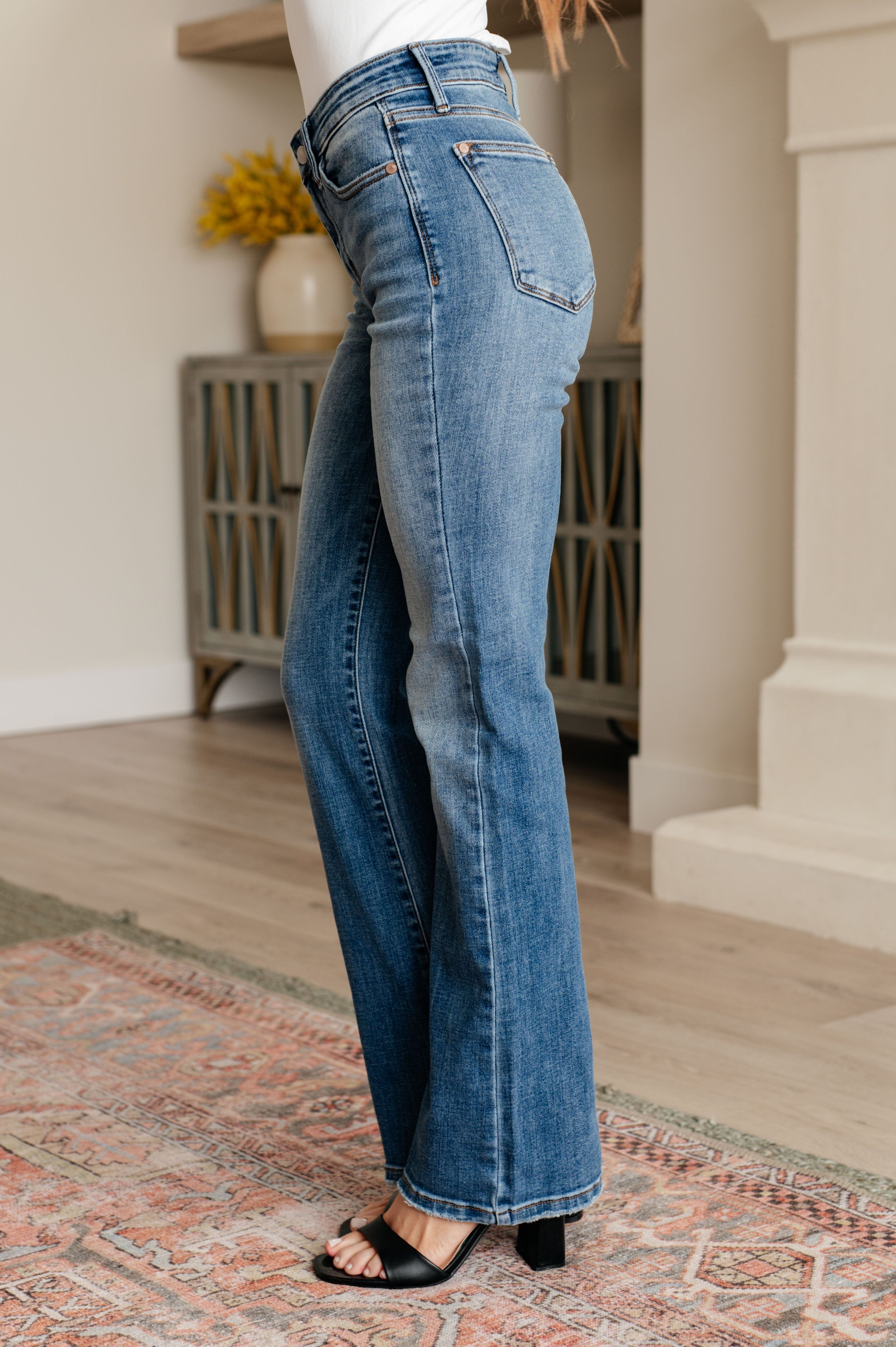 Genevieve Mid Rise Vintage Bootcut Jeans-Womens-Stay Foxy Boutique, Florissant, Missouri