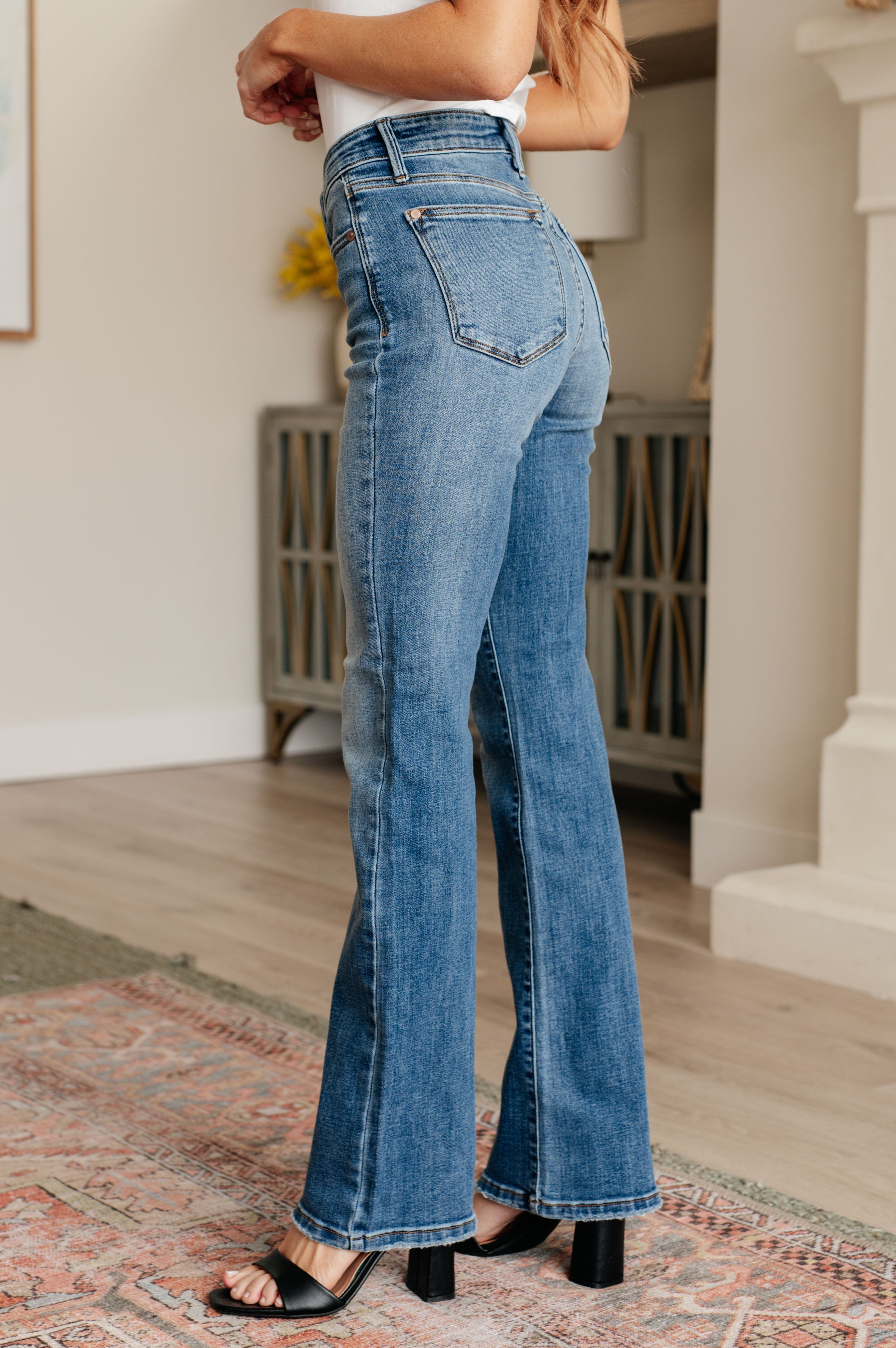 Genevieve Mid Rise Vintage Bootcut Jeans-Womens-Stay Foxy Boutique, Florissant, Missouri