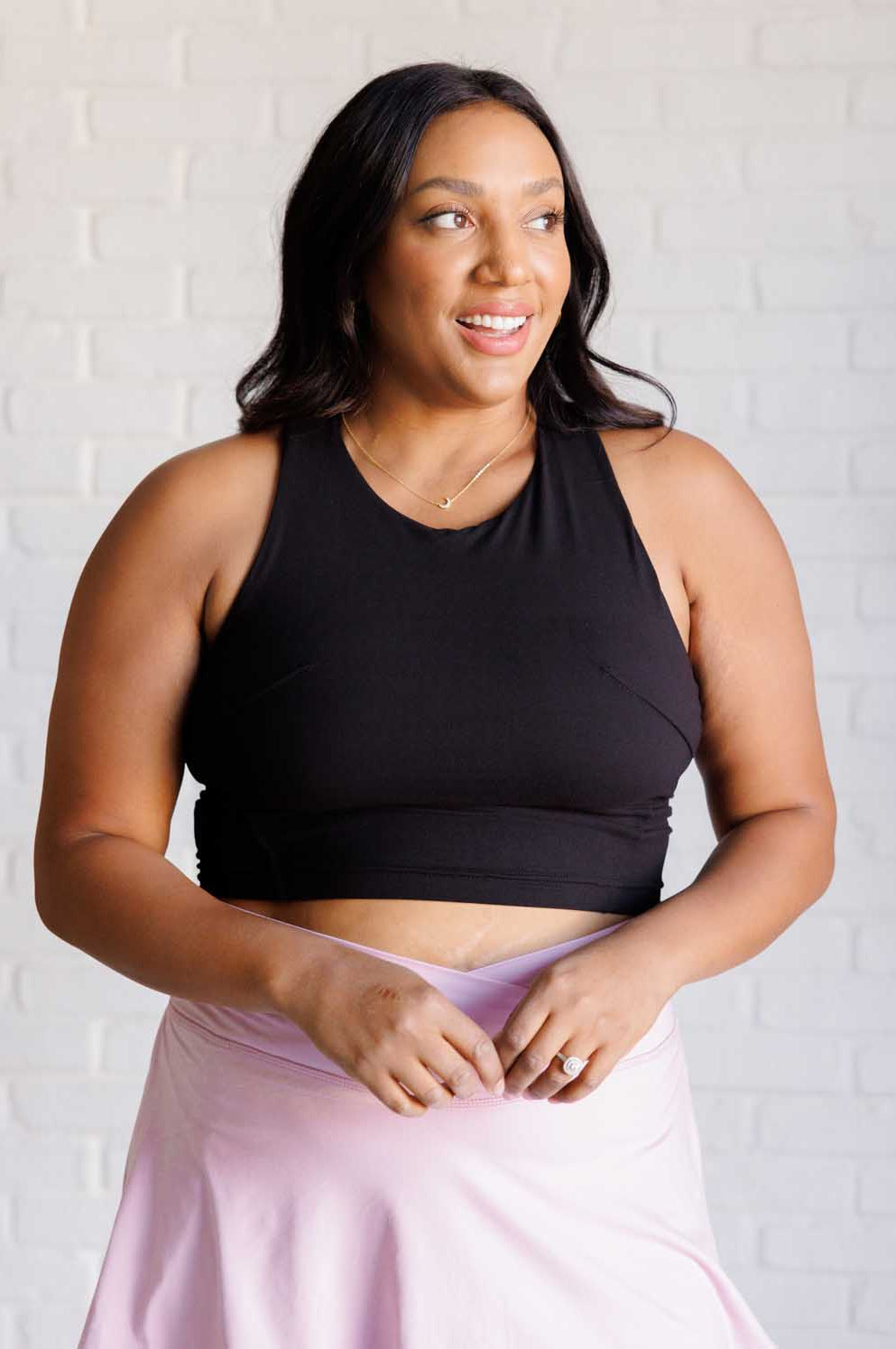 Get Moving Racer Back Crop Tank-Athleisure-Stay Foxy Boutique, Florissant, Missouri