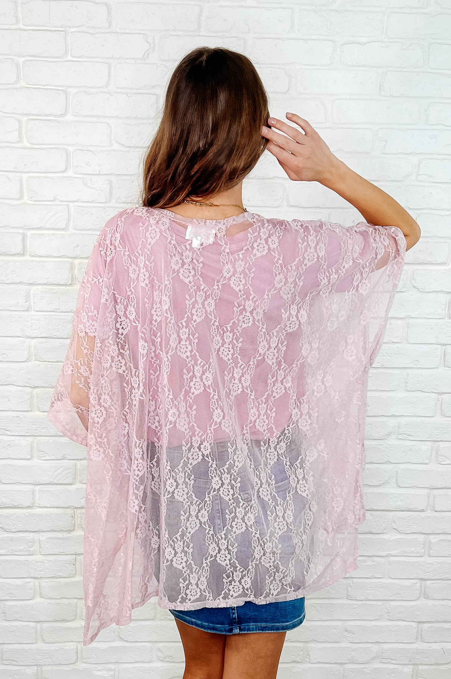 Good Days Ahead Lace Kimono In Mauve-Layers-Stay Foxy Boutique, Florissant, Missouri