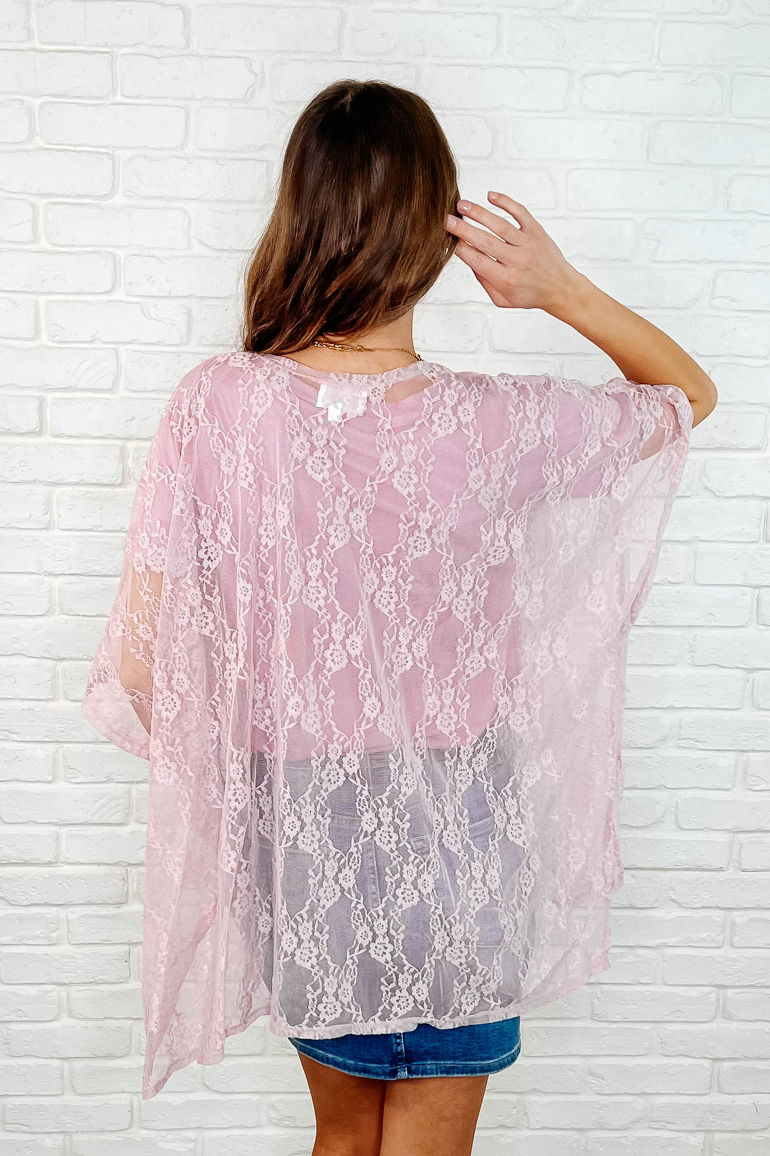 Good Days Ahead Lace Kimono In Mauve-Layers-Stay Foxy Boutique, Florissant, Missouri