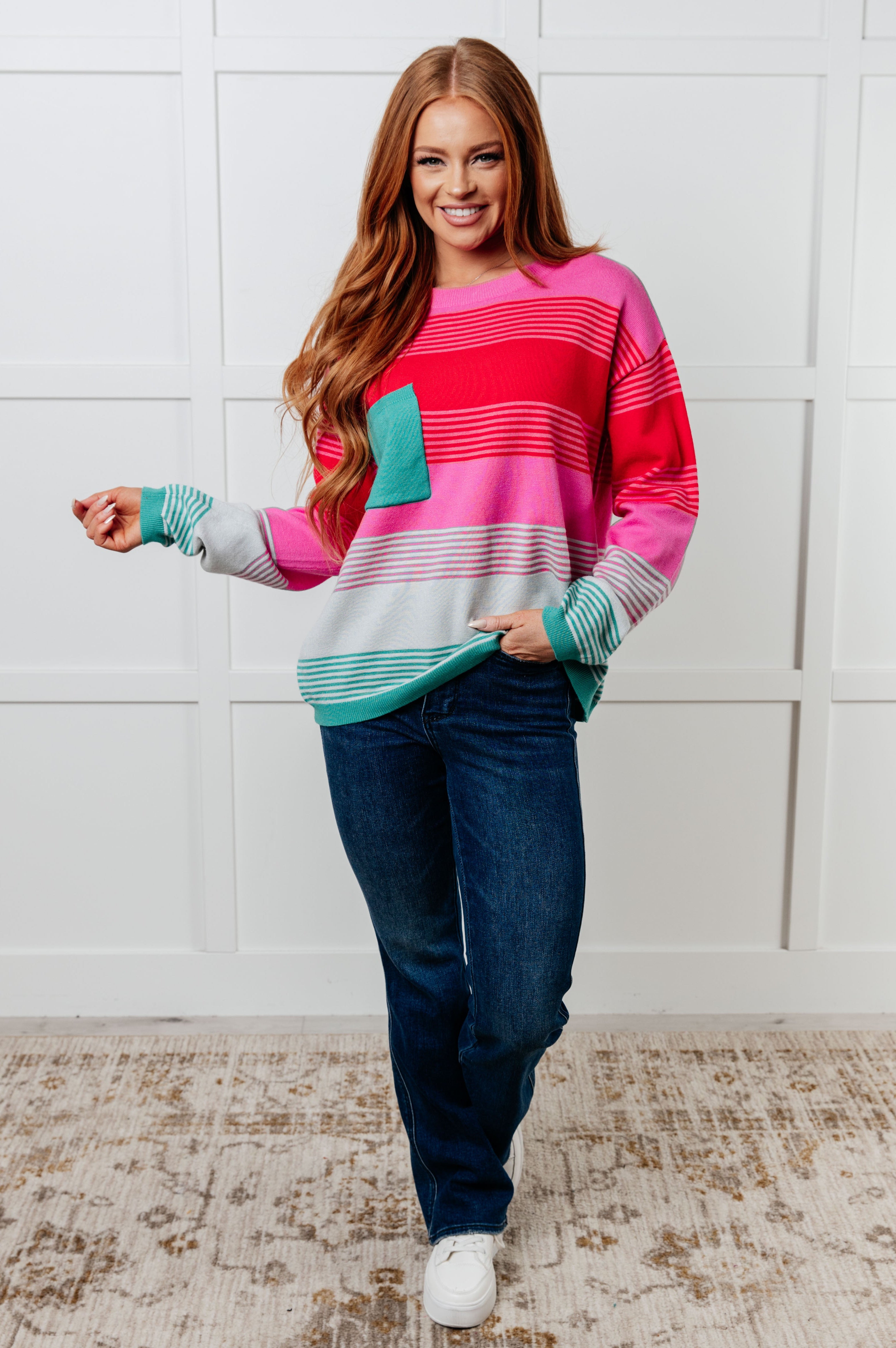 Gradual Feelings Striped Sweater-Tops-Stay Foxy Boutique, Florissant, Missouri