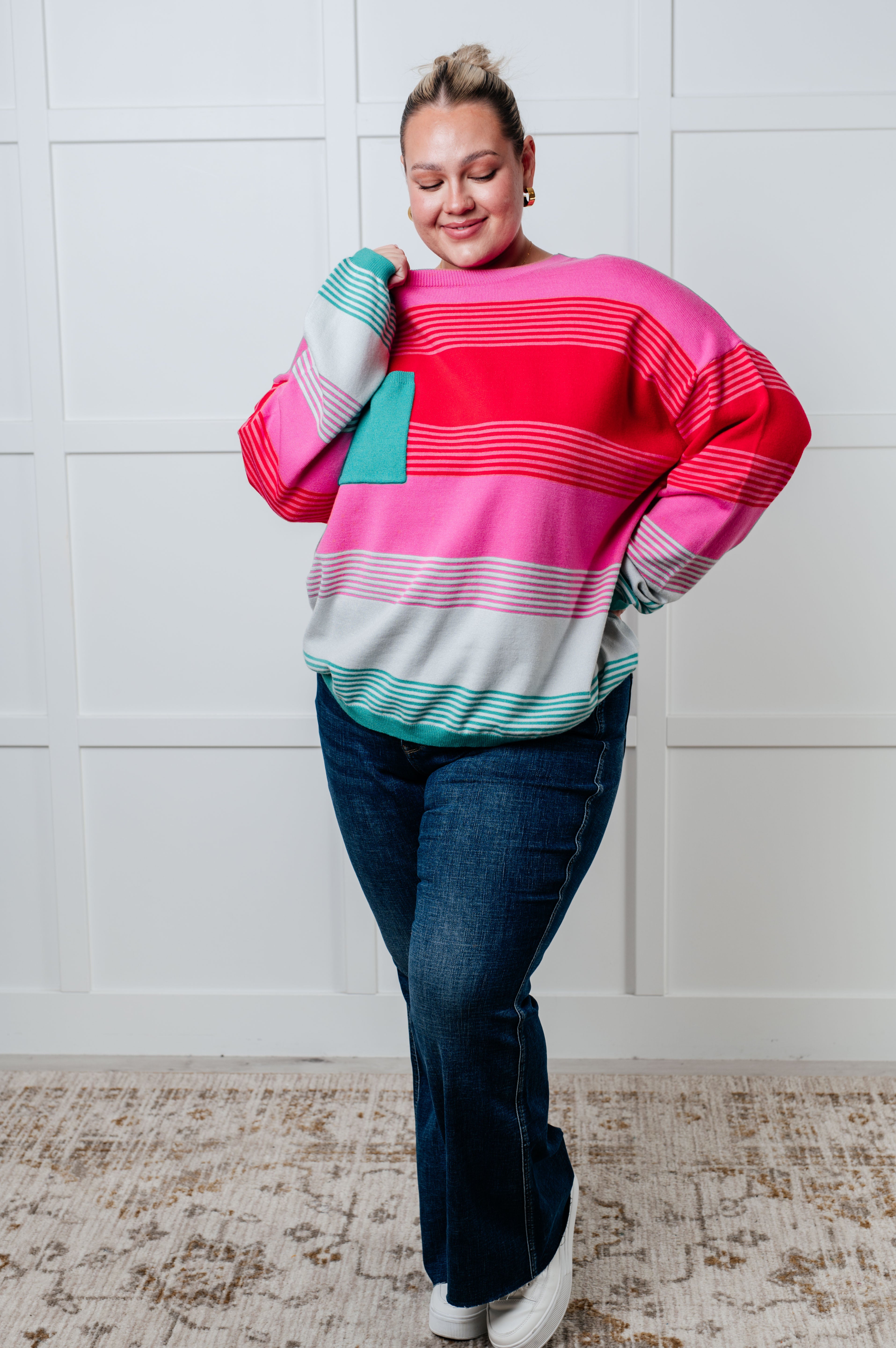 Gradual Feelings Striped Sweater-Tops-Stay Foxy Boutique, Florissant, Missouri