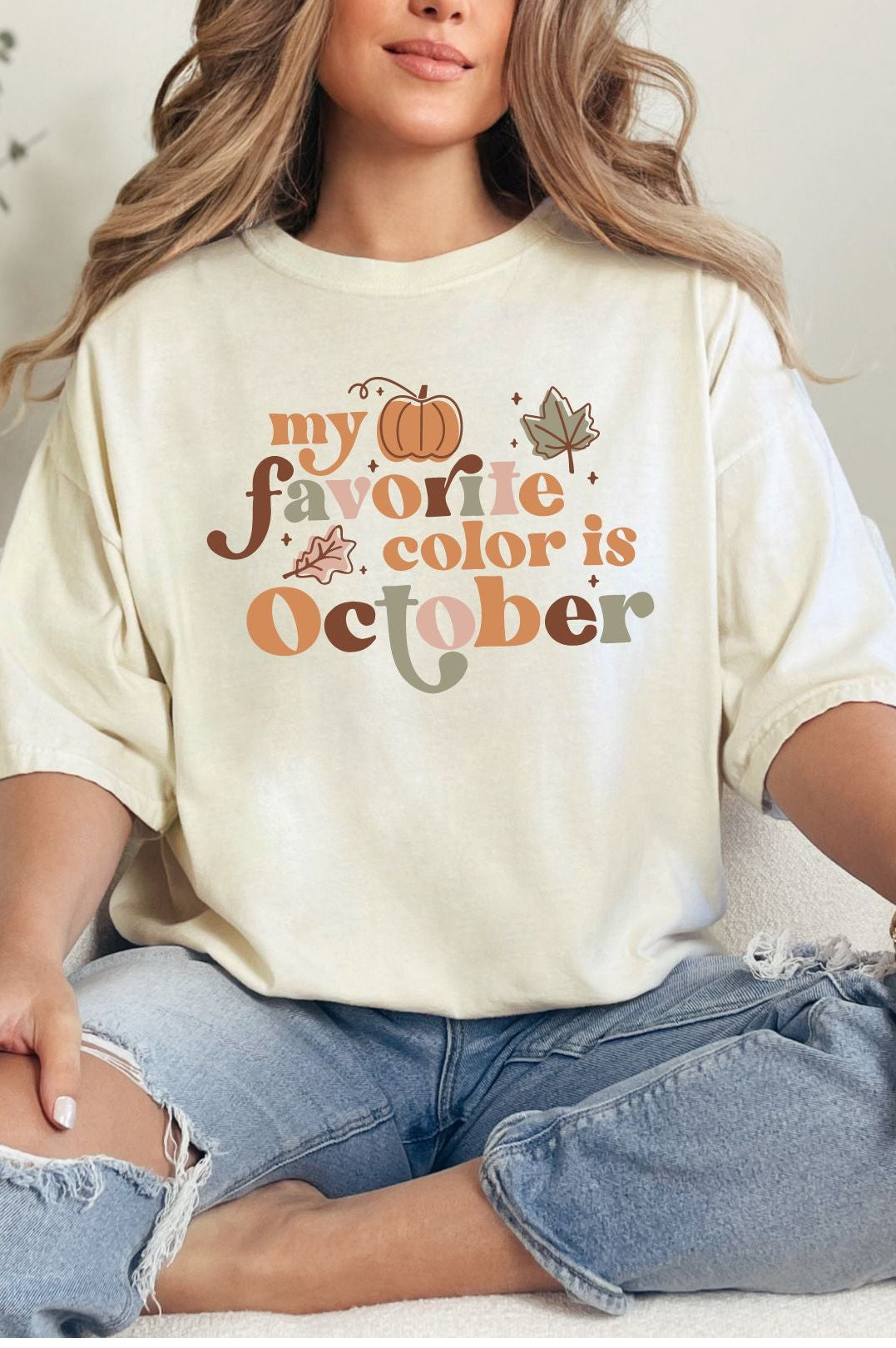 My Favorite October Graphic Tee-Womens-Stay Foxy Boutique, Florissant, Missouri