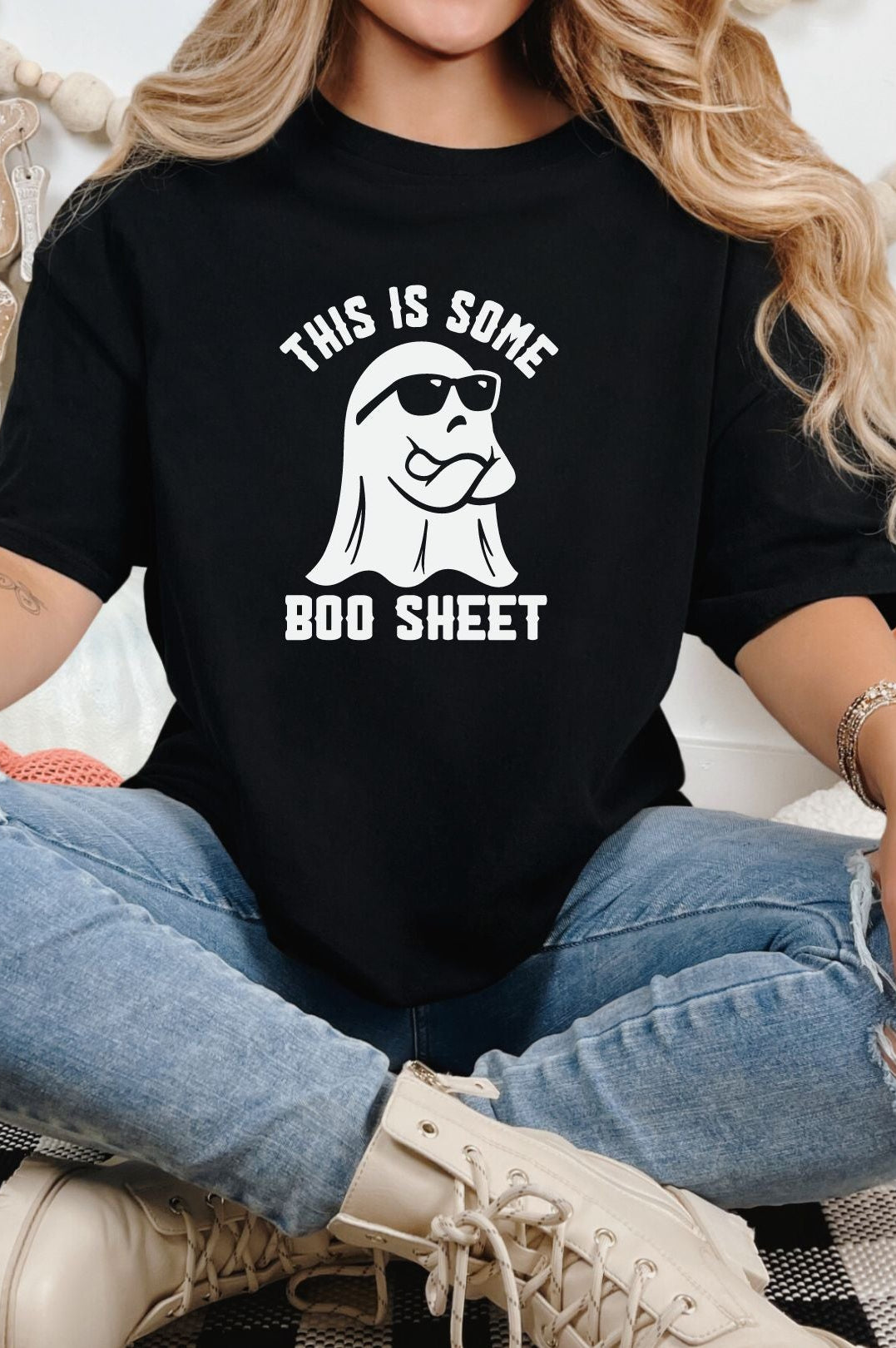 Boo Sheet Graphic Tee-Womens-Stay Foxy Boutique, Florissant, Missouri