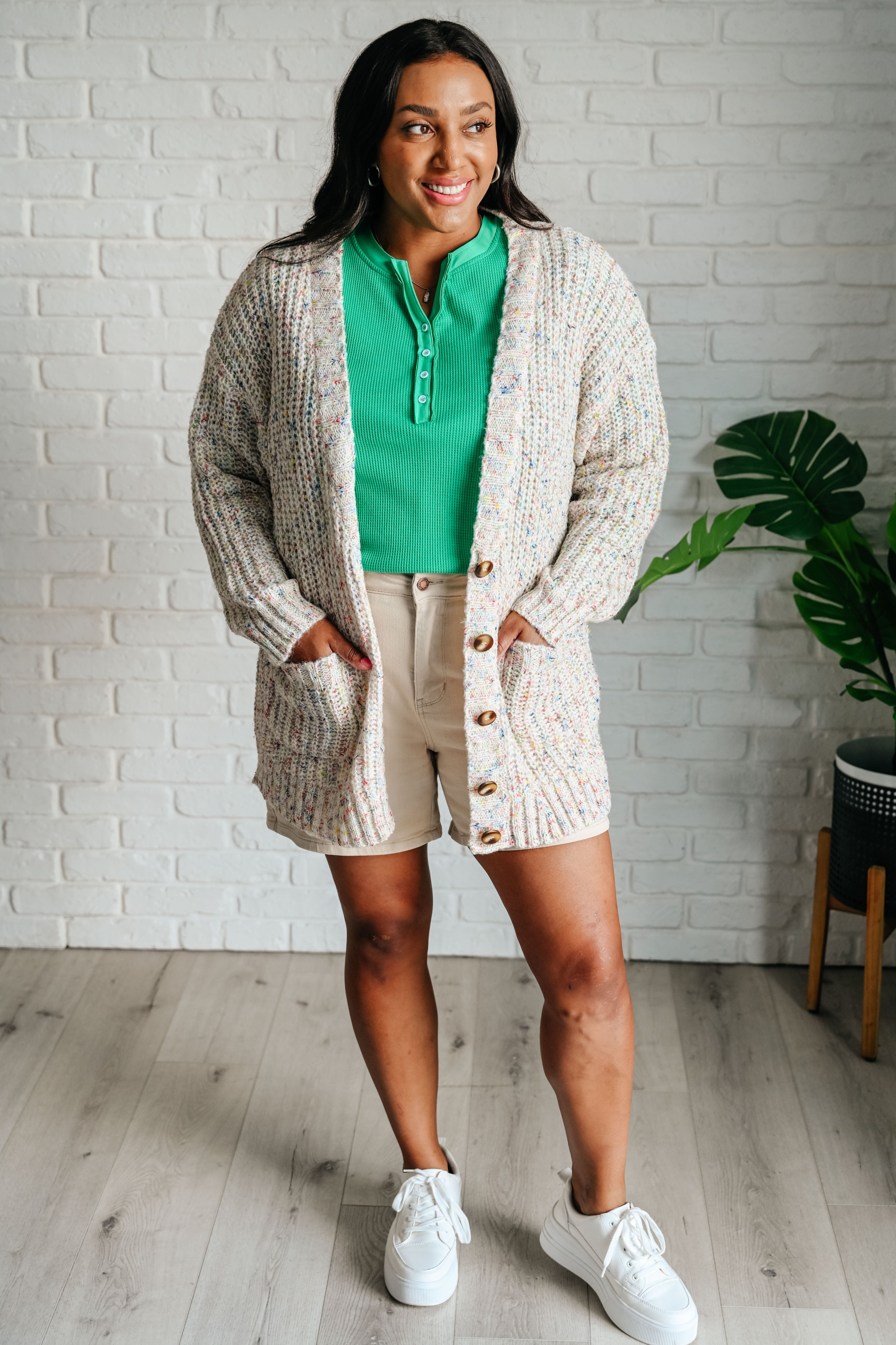 Greensleeves Waffle Knit Henley-Womens-Stay Foxy Boutique, Florissant, Missouri