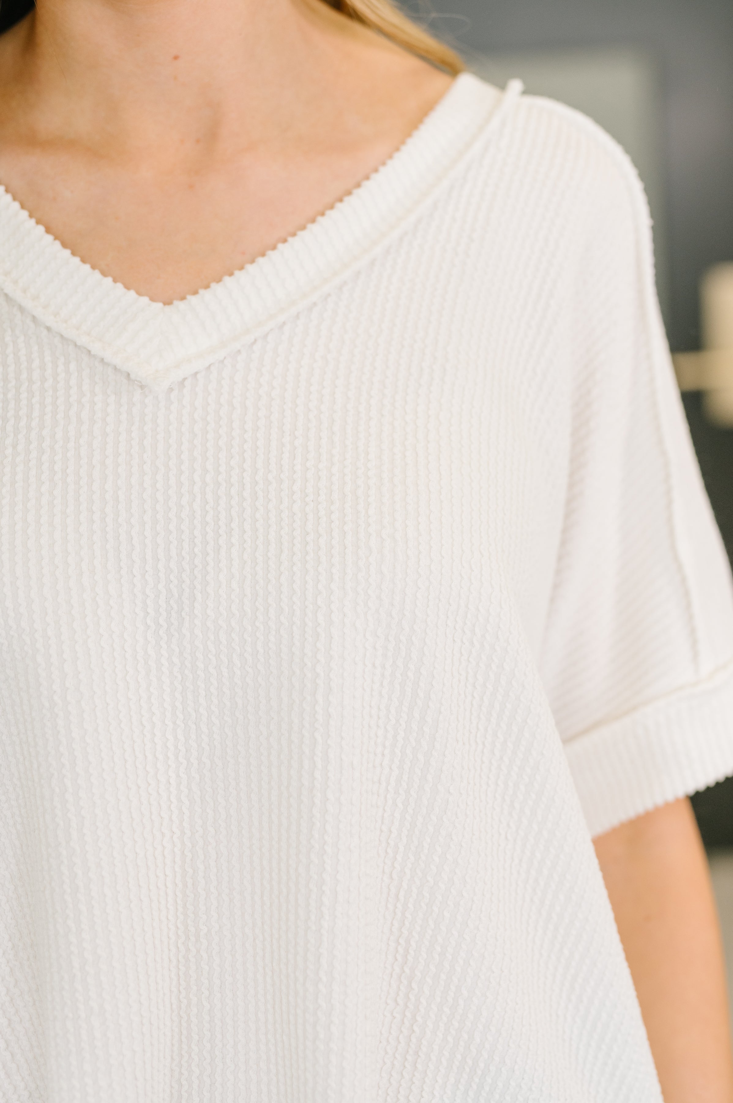 Growing Restless V-Neck Tee in White-Womens-Stay Foxy Boutique, Florissant, Missouri
