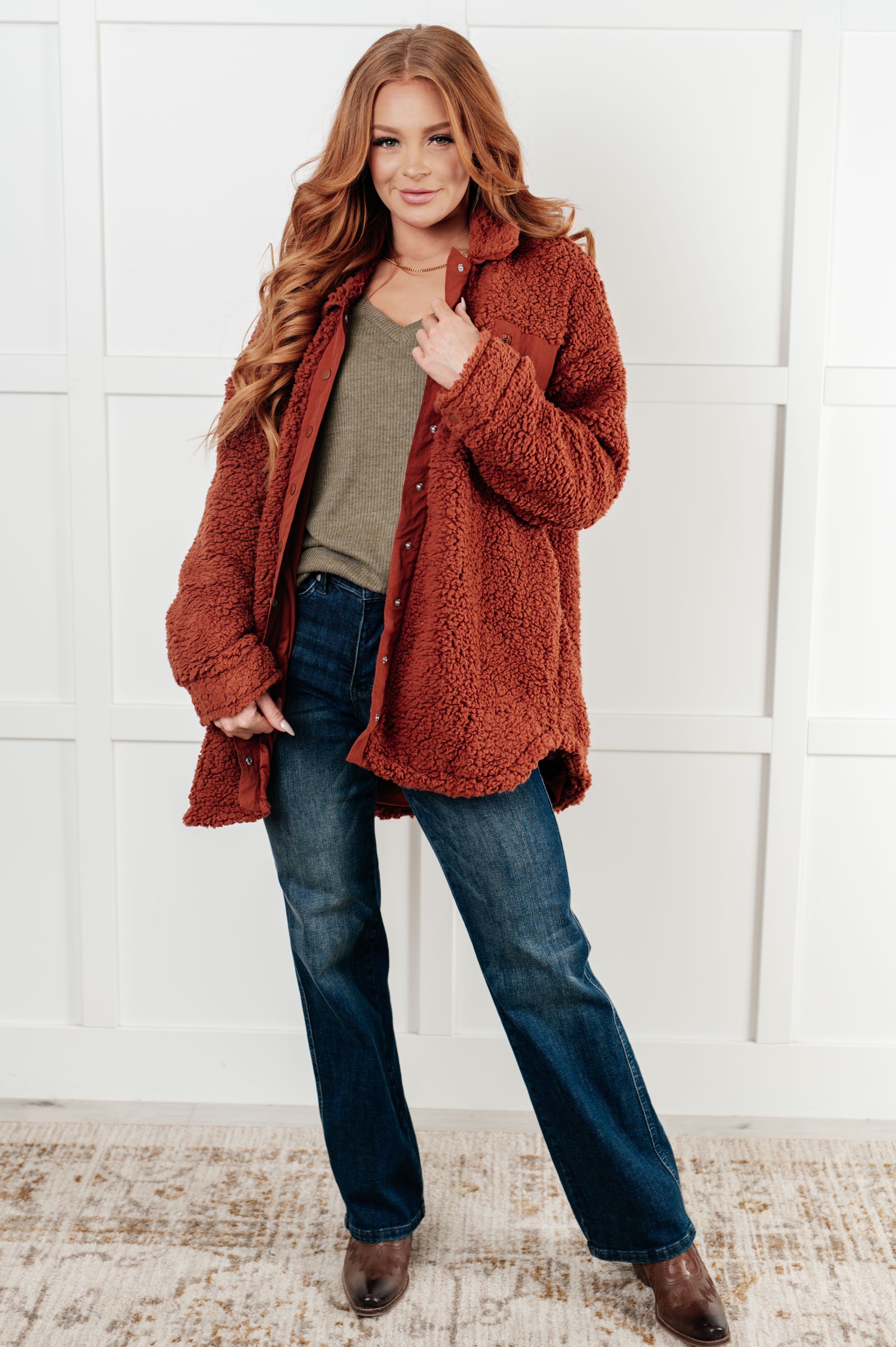 Growing Up Great Sherpa Jacket-Layers-Stay Foxy Boutique, Florissant, Missouri