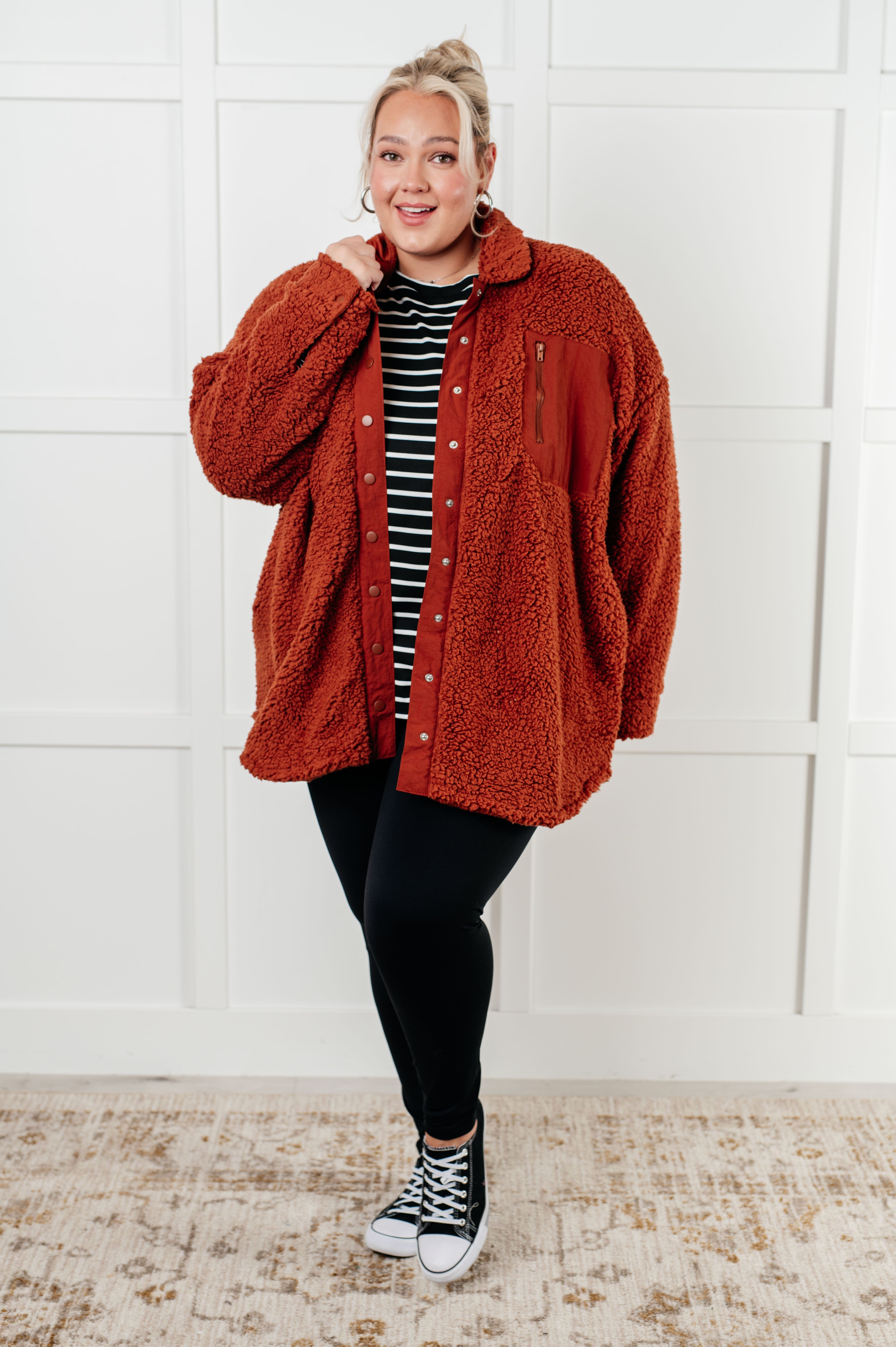 Growing Up Great Sherpa Jacket-Layers-Stay Foxy Boutique, Florissant, Missouri
