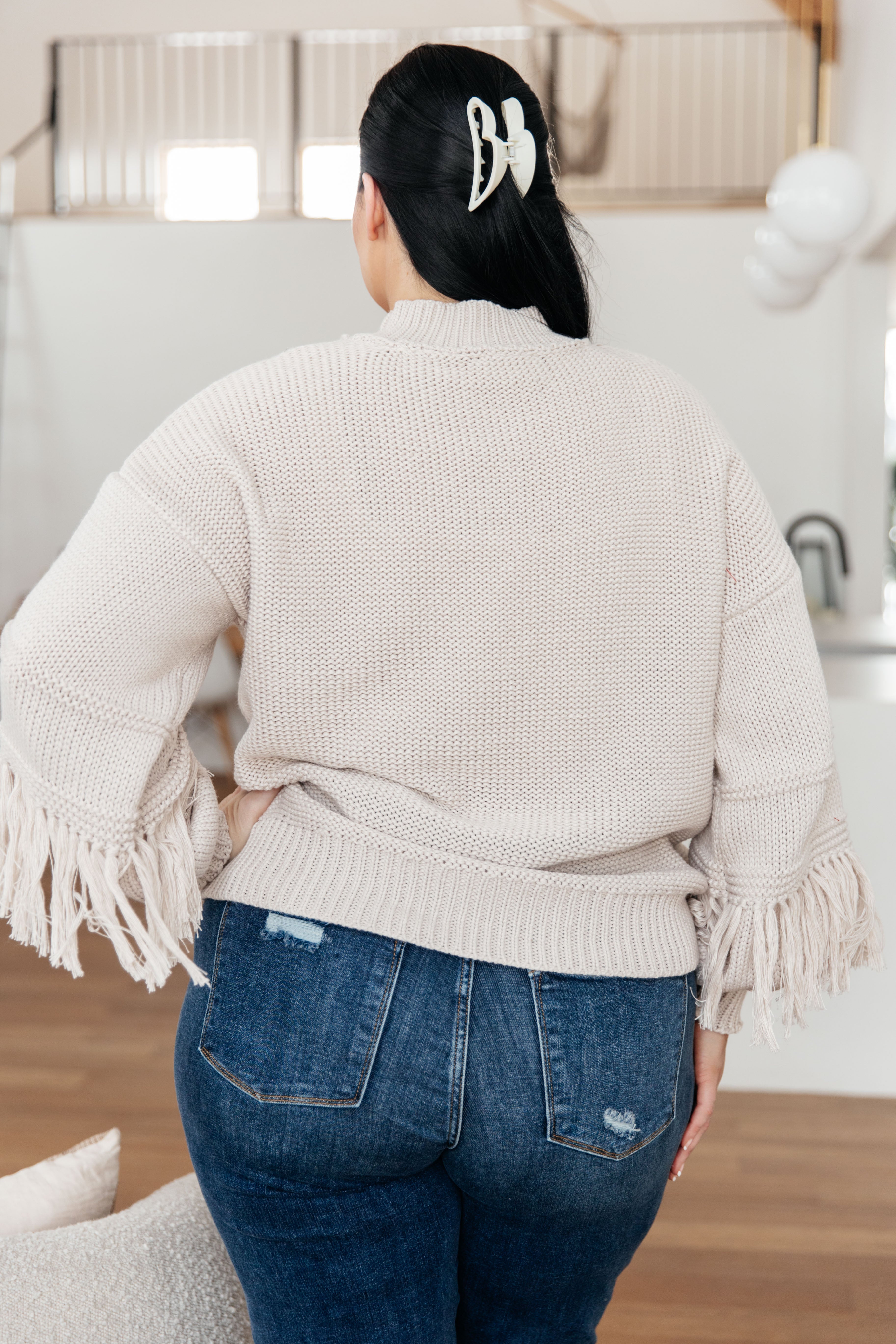 Handle It All Fringe Detail Sweater-Tops-Stay Foxy Boutique, Florissant, Missouri