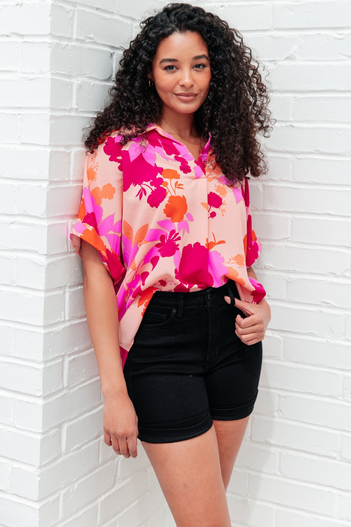 Hazy Cosmic Jive Relaxed Blouse-Tops-Stay Foxy Boutique, Florissant, Missouri