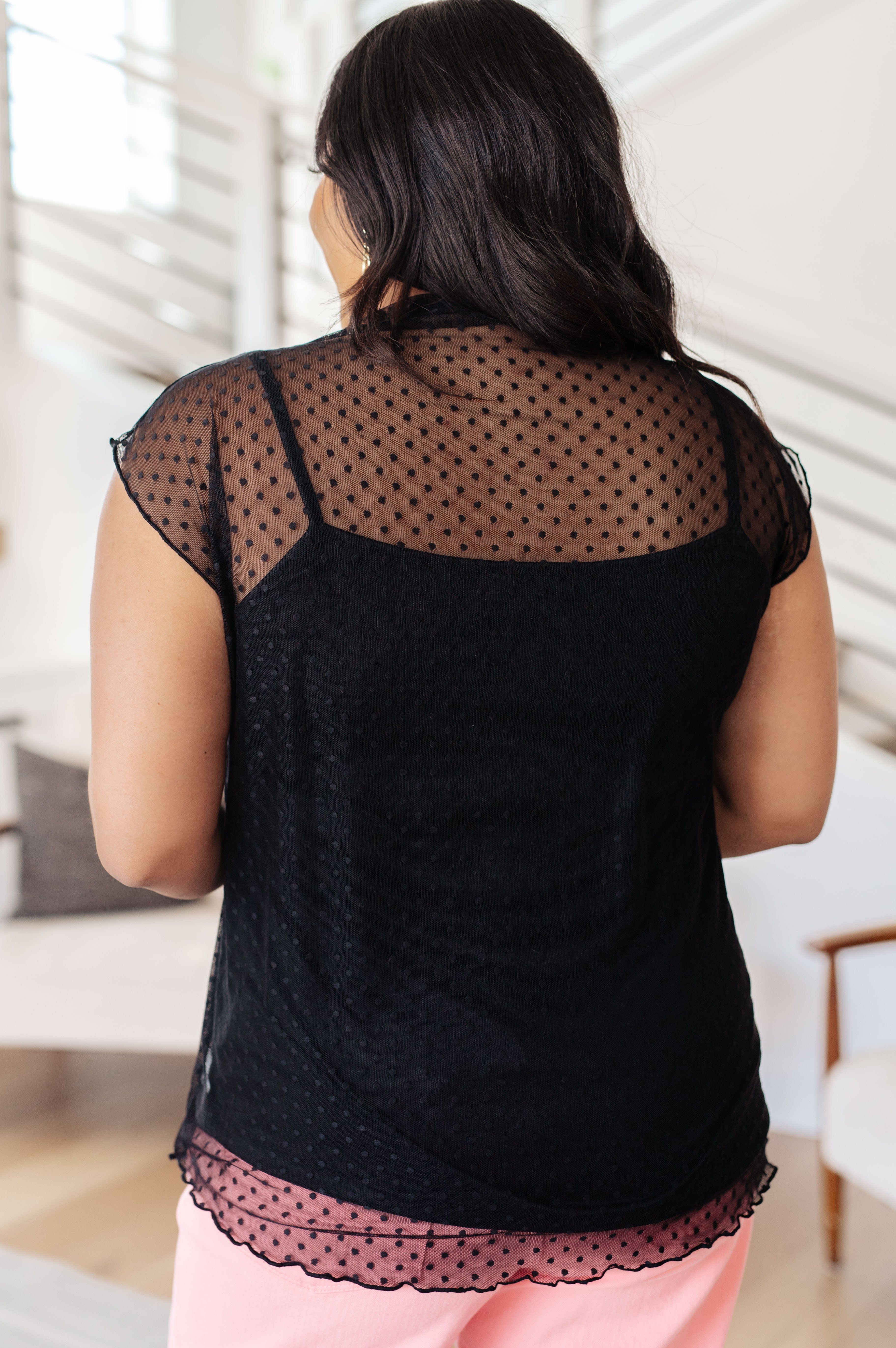 Here And Now Mock Neck Top In Black-Tops-Stay Foxy Boutique, Florissant, Missouri