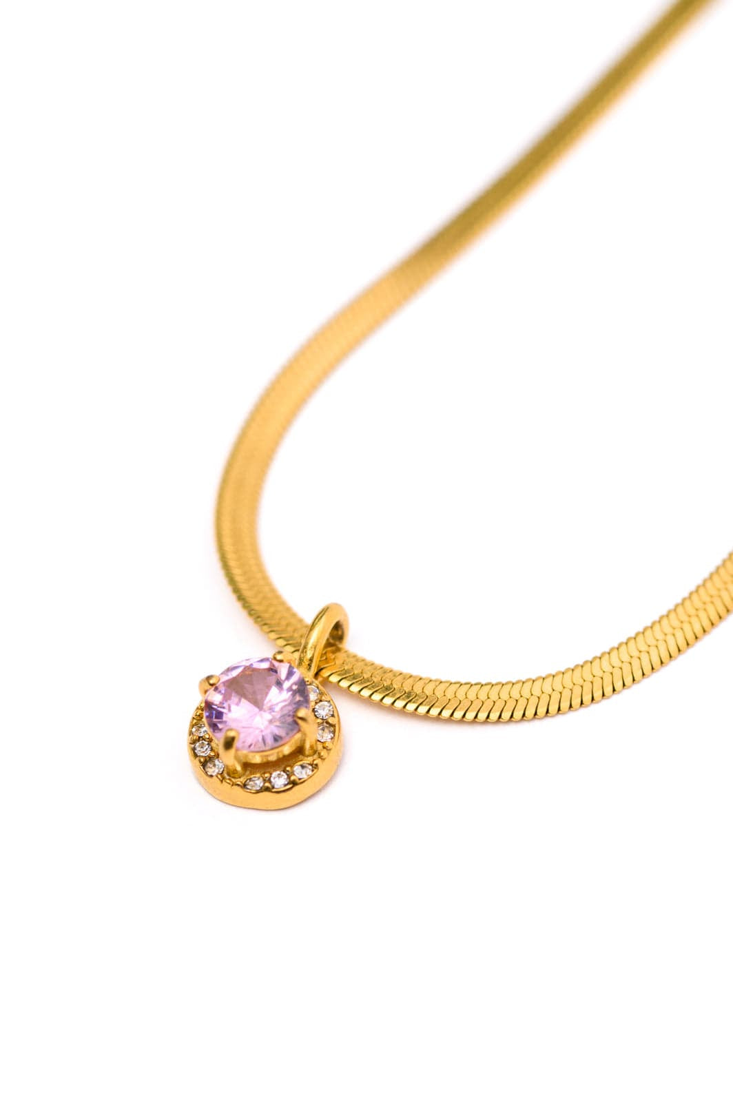 Here to Shine Gold Plated Necklace in Pink-Accessories-Stay Foxy Boutique, Florissant, Missouri