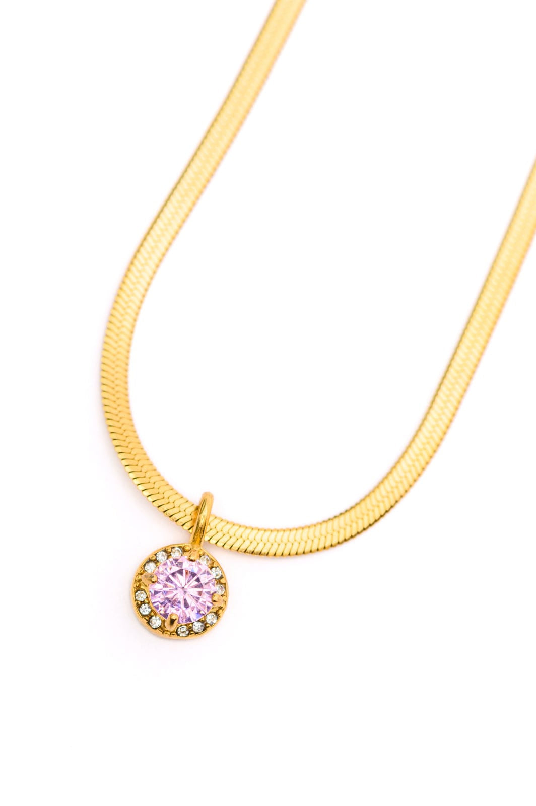 Here to Shine Gold Plated Necklace in Pink-Accessories-Stay Foxy Boutique, Florissant, Missouri
