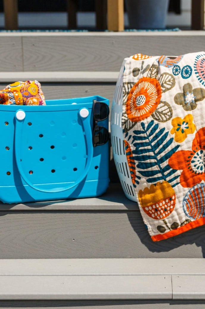 Luxury Beach Towel in Bright Retro Floral-Home & Decor-Stay Foxy Boutique, Florissant, Missouri