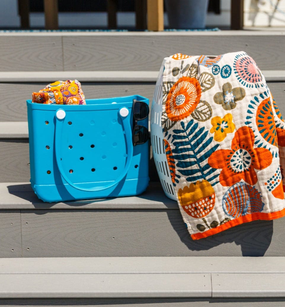 Luxury Beach Towel in Bright Retro Floral-Home & Decor-Stay Foxy Boutique, Florissant, Missouri