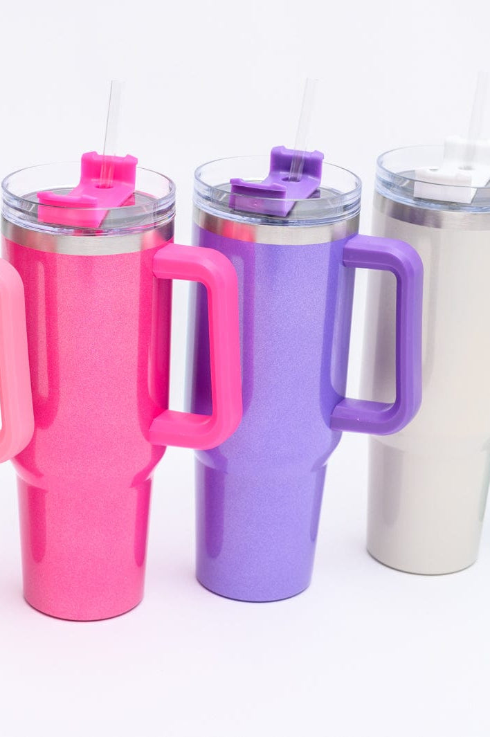 Insulated Shimmer Tumbler in Five Colors-Accessories-Stay Foxy Boutique, Florissant, Missouri