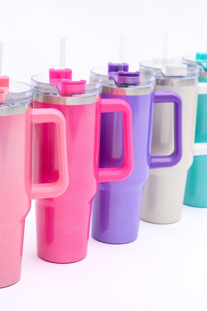 Insulated Shimmer Tumbler in Five Colors-Accessories-Stay Foxy Boutique, Florissant, Missouri