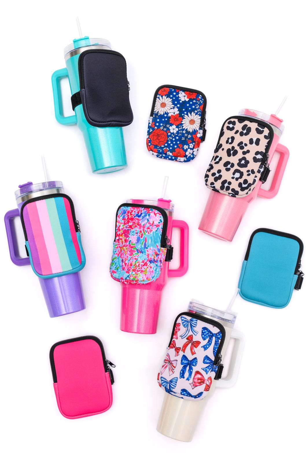 Tumbler Zip Pouch Sets in Assorted Colors-Accessories-Stay Foxy Boutique, Florissant, Missouri