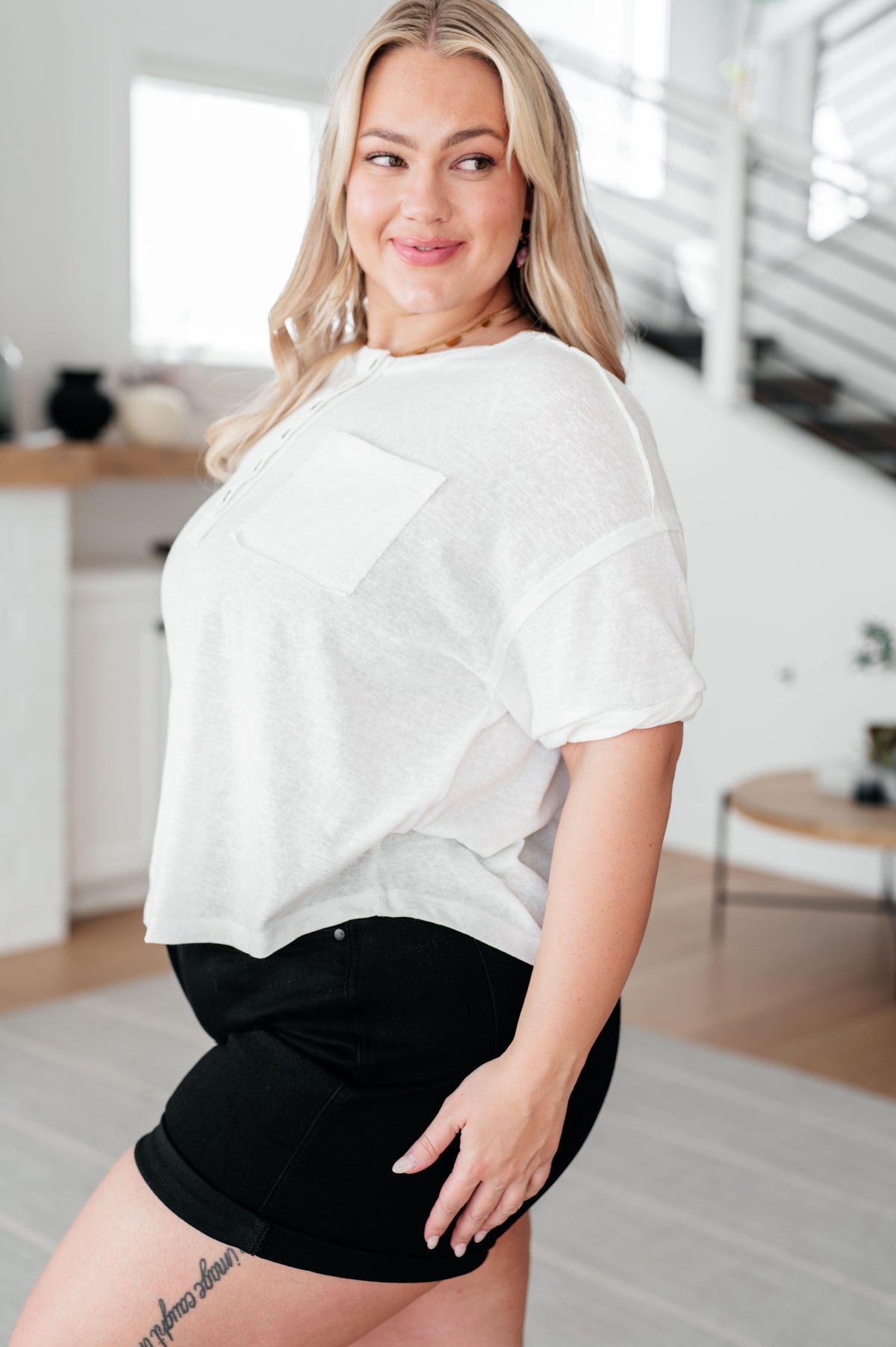 Hipster Henley Top-Tops-Stay Foxy Boutique, Florissant, Missouri