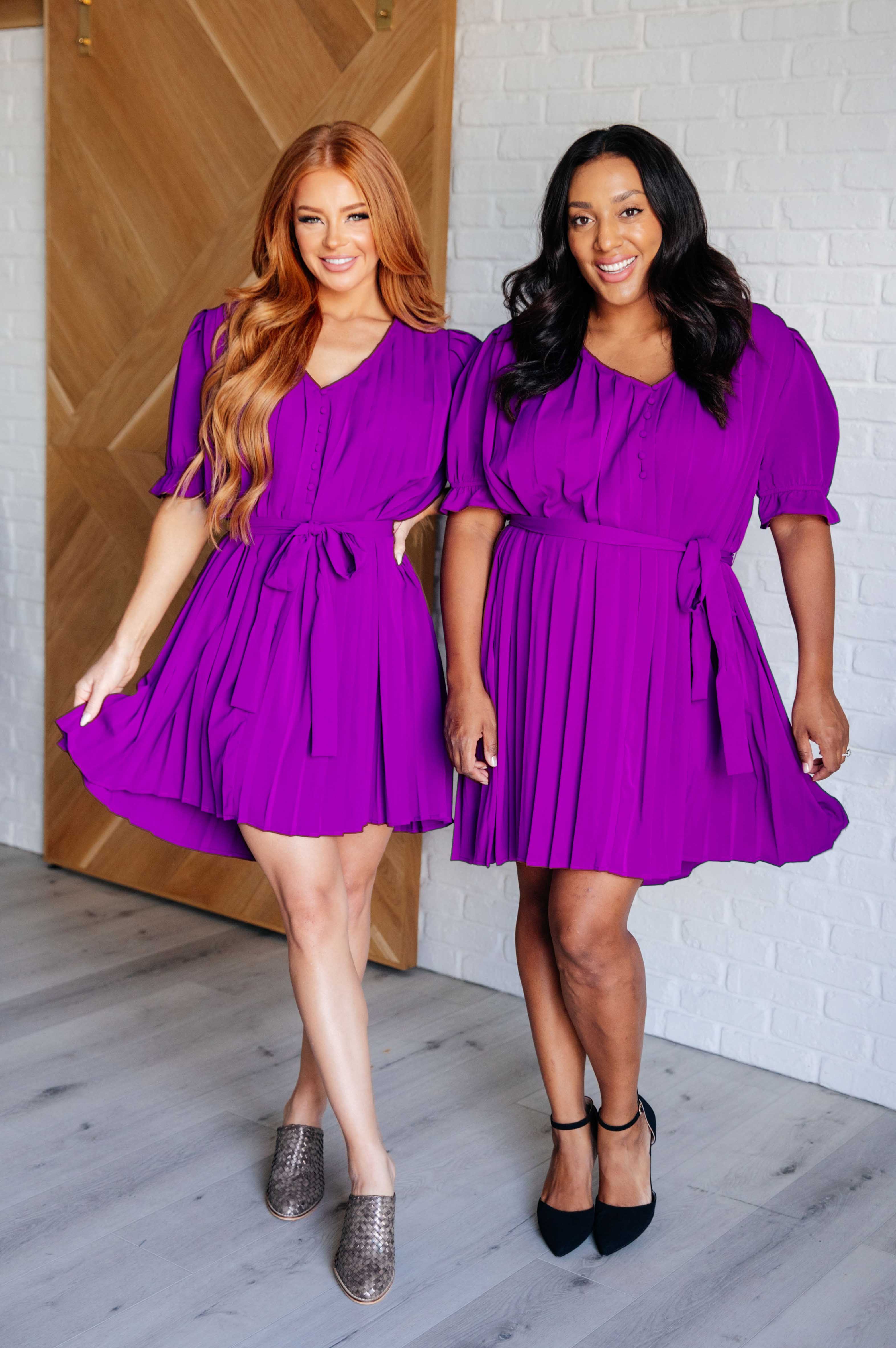 Hold And Squeeze Me Pleated Dress-Dresses-Stay Foxy Boutique, Florissant, Missouri