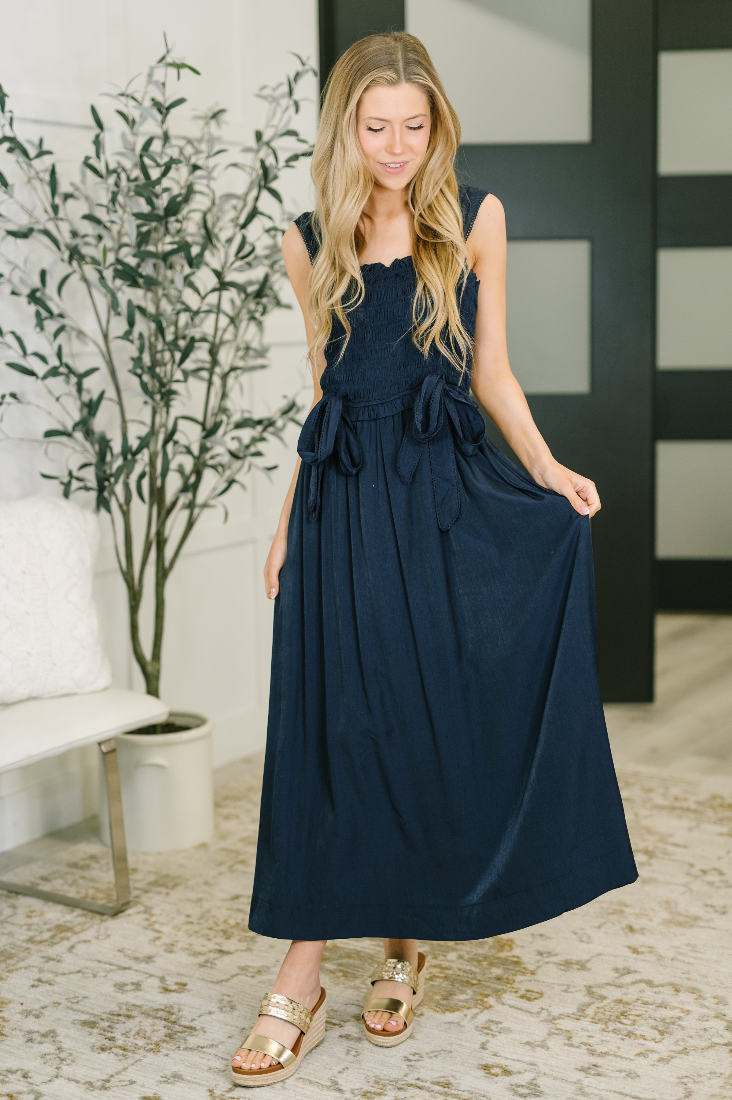 Hold Me Down Midi Dress in Navy-Womens-Stay Foxy Boutique, Florissant, Missouri