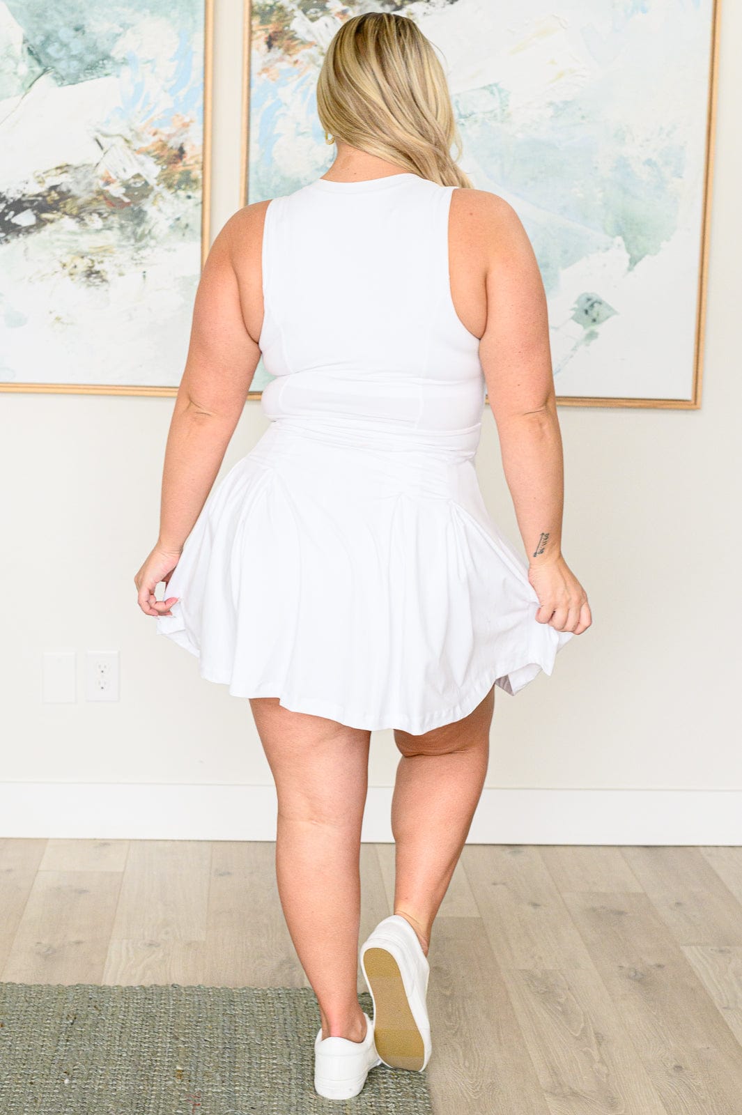 Hop, Skip and a Jump Dress and Shorts Set in White-Dresses-Stay Foxy Boutique, Florissant, Missouri